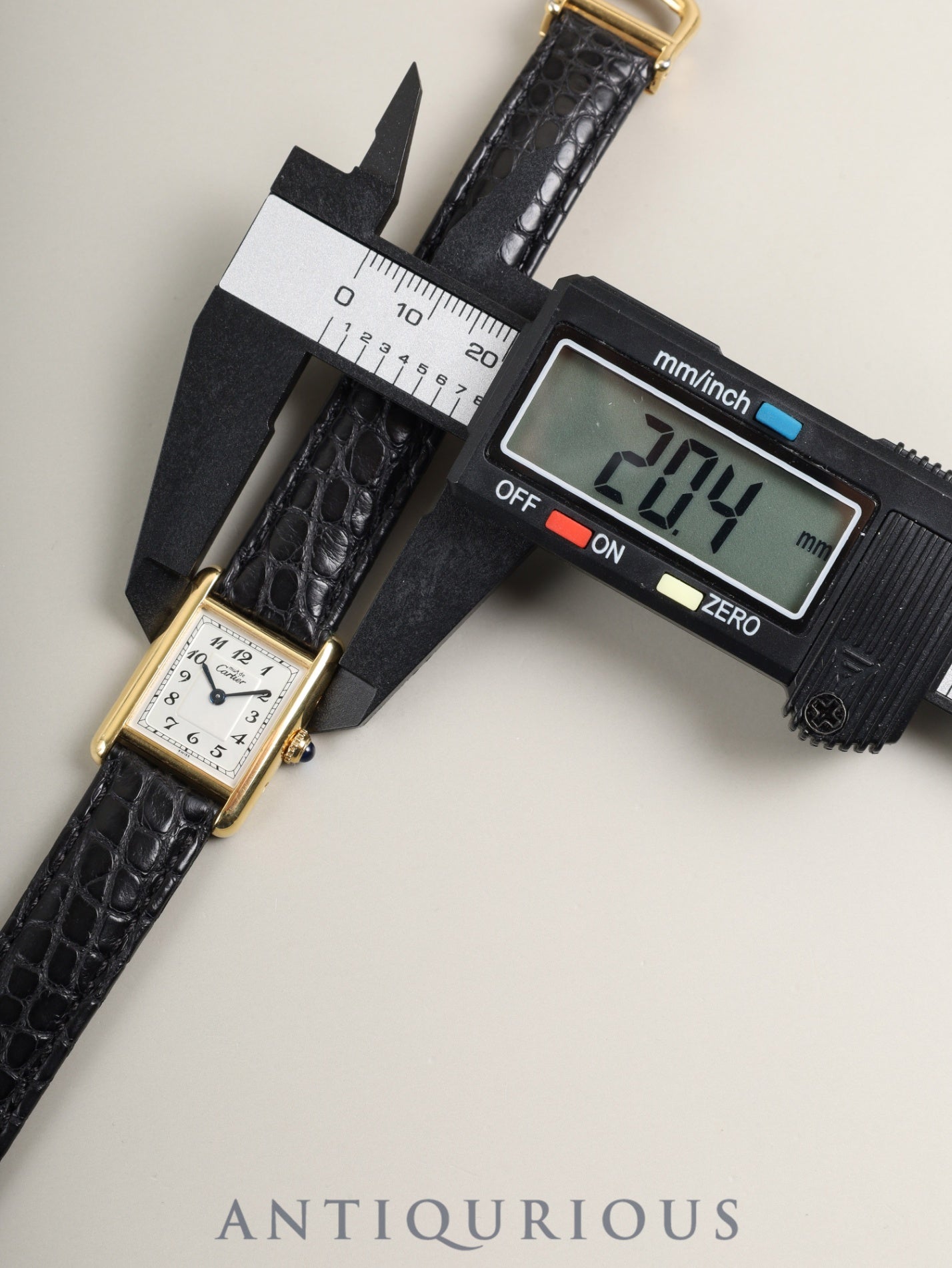 カルティエ マストタンク SM 5057001 クォーツ Cal.057 SV925 革 純正Dバックル（GP）アラビア文字盤（SWISS表記）オーバーホール済み 新品仕上げ済み