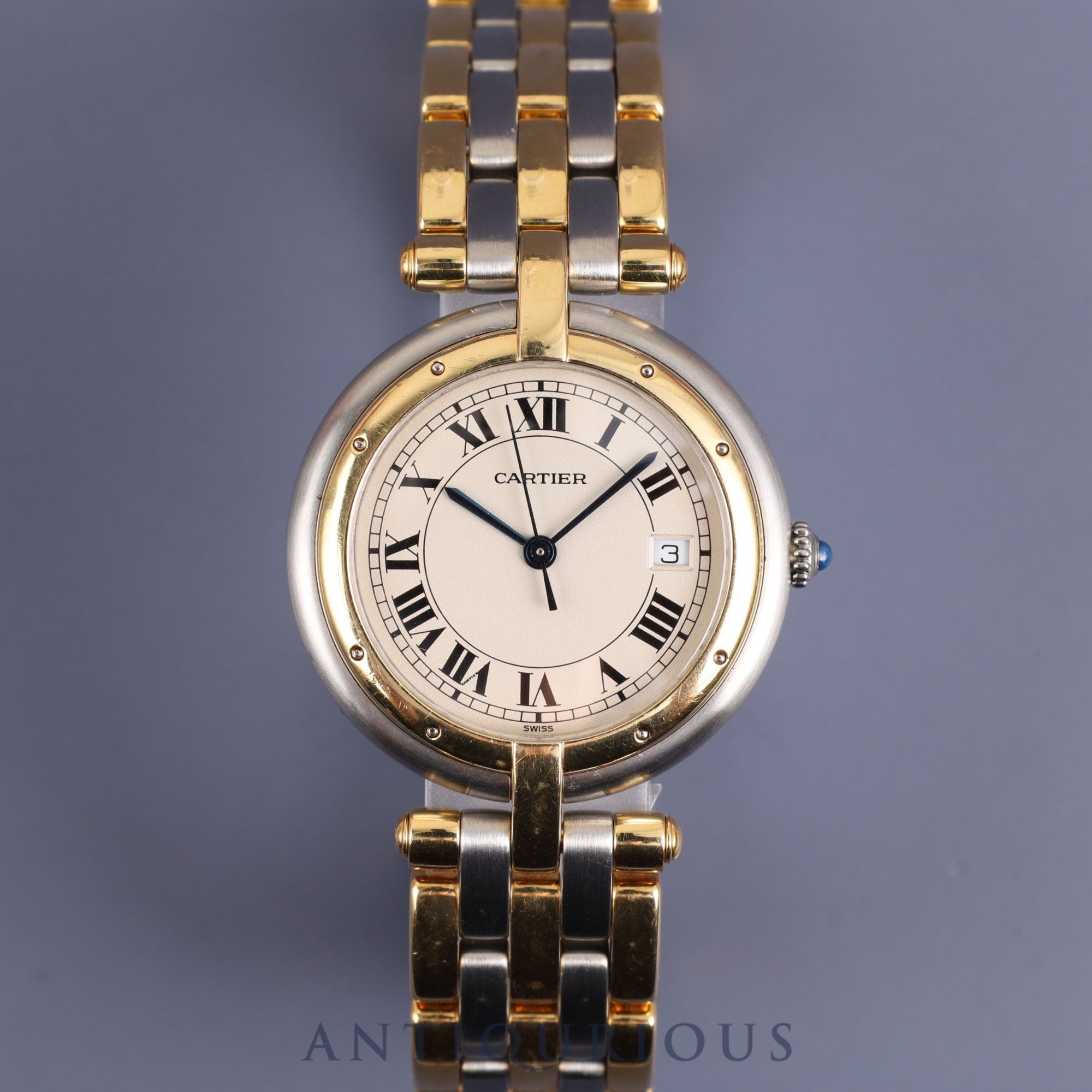 Cartier Panthere Vendome MM 183964 Quartz Cal.83 SS / YG Ivory Roman Dial Overhauled