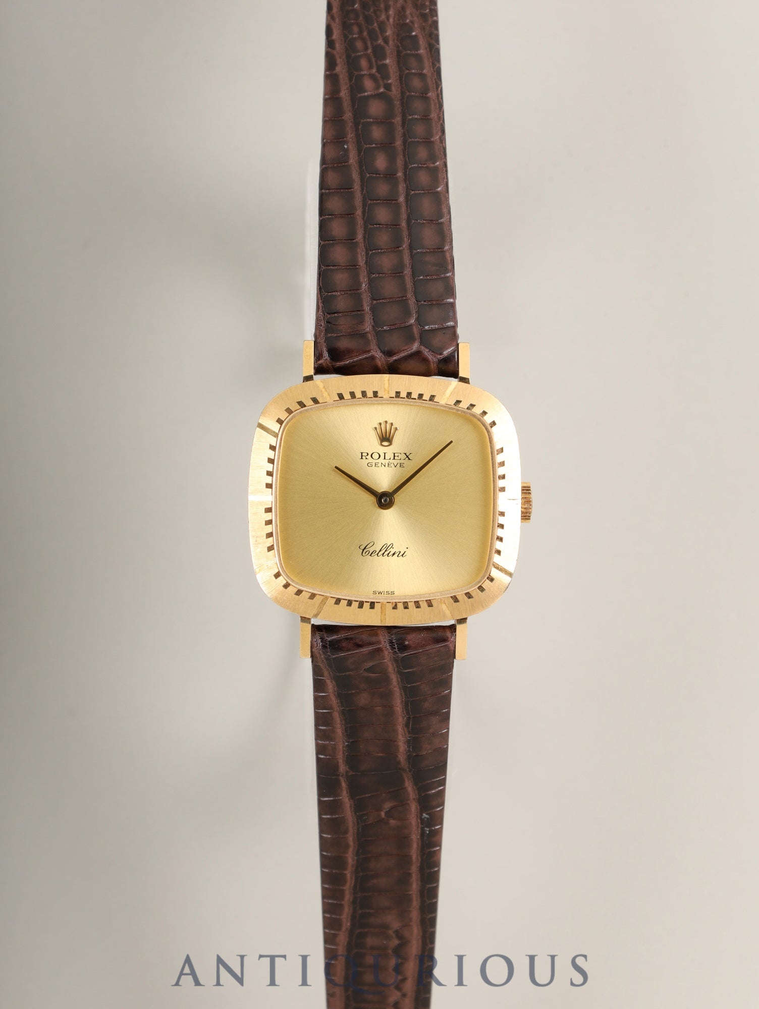 ロレックス チェリーニ 4082 手巻き Cal.1601 革 750YG 純正ピンバックル（GP）シャンパン文字盤 E番台（1990年～1991年）オーバーホール済み