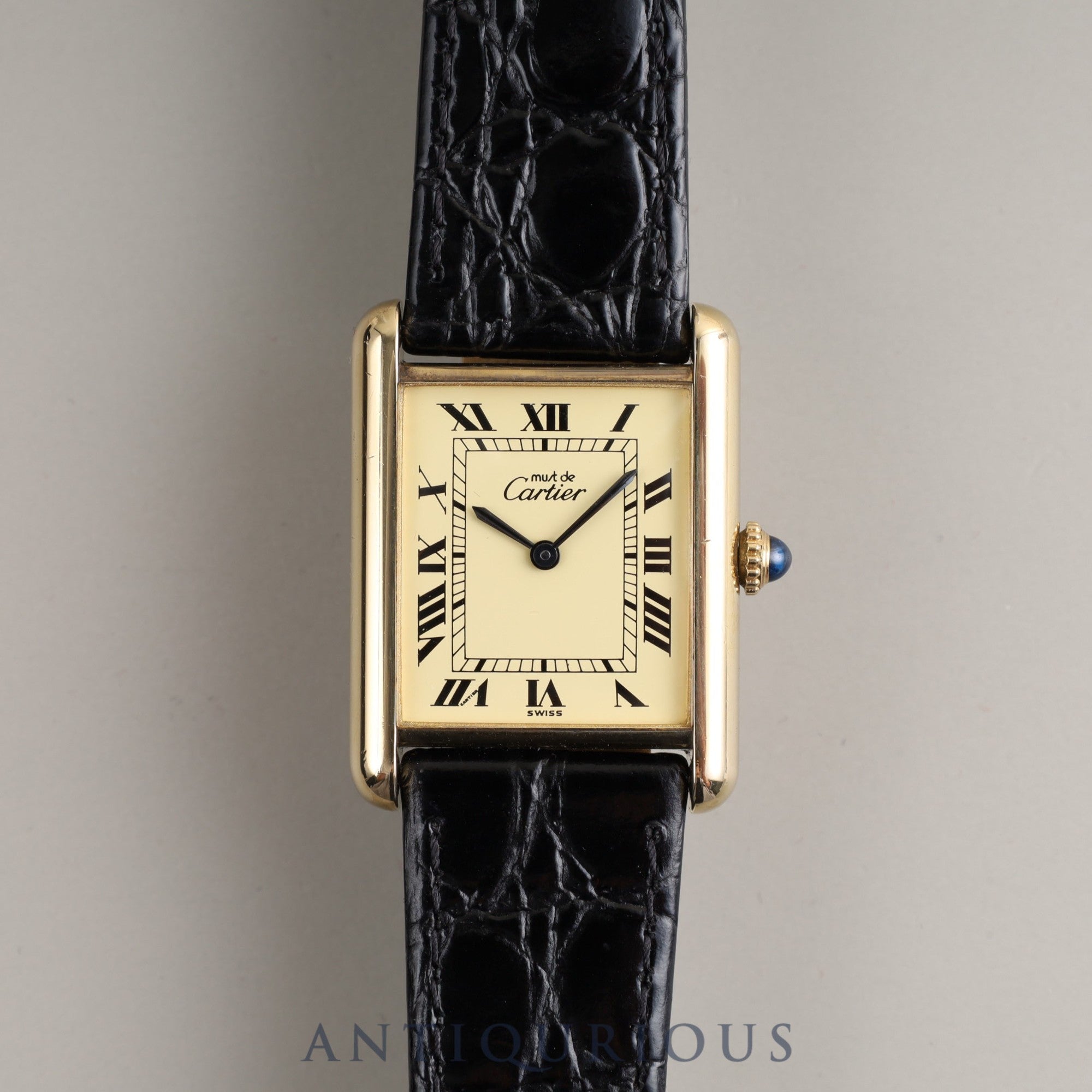 CARTIER Must Tank LM Manual winding 1974213 Cal.78-1 SV925 Genuine buckle (GP) Ivory dial Box International lifetime warranty (1983)