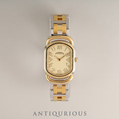 エルメス ラリー 77.03 クォーツ Cal.976.001 SS/GP  SS/GP アイボリー文字盤 箱 冊子 オーバーホール済み