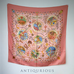 Hermes Scarf Carre 90 Mediterranean Port Town SILK 100%