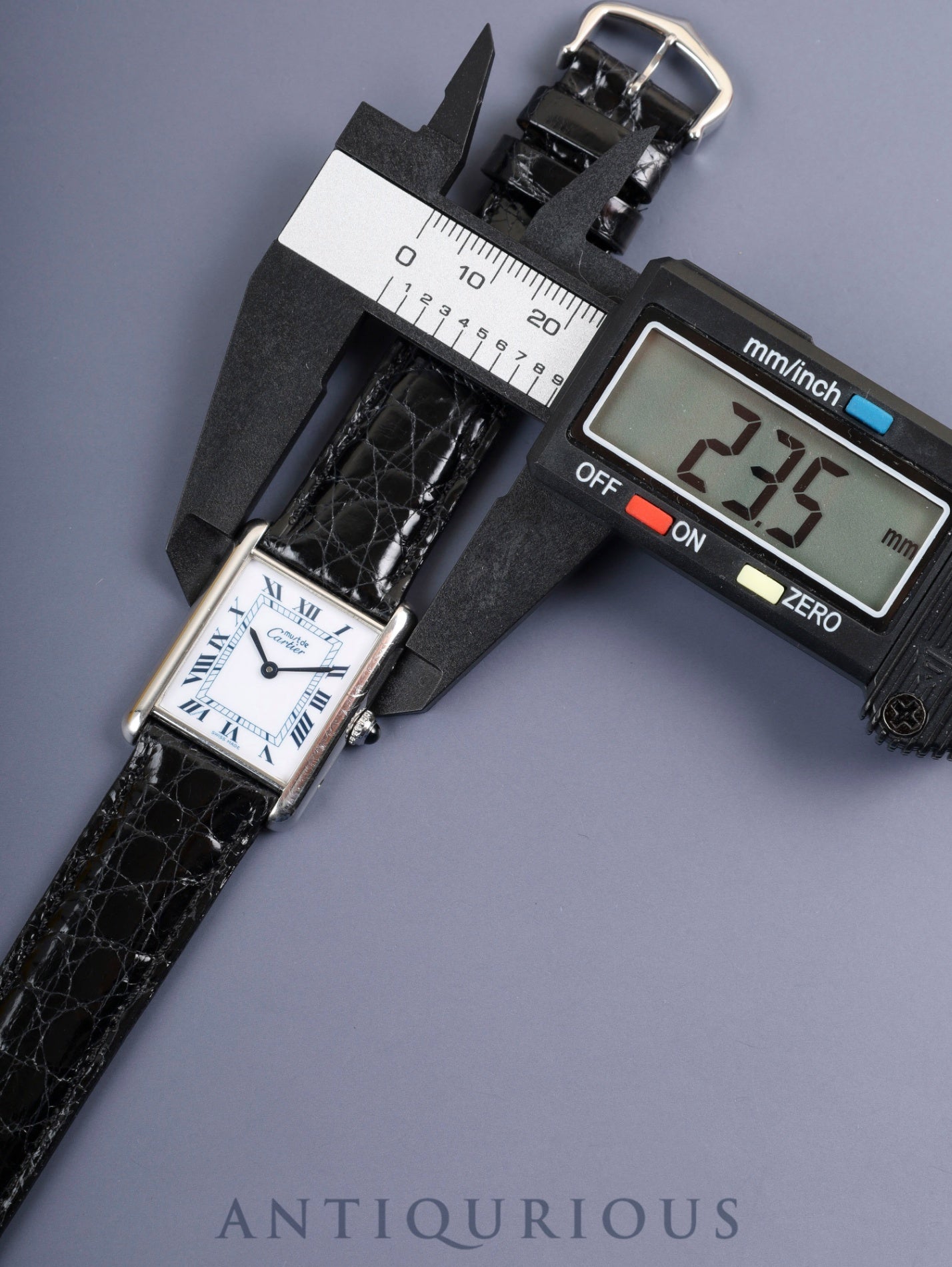 カルティエ マストタンク LM 690005 クォーツ SV925 革 純正尾錠（SS）ホワイトローマン文字盤（SWISS MADE表記） 箱 冊子 カルティエブティックにてコンプリートサービス済み