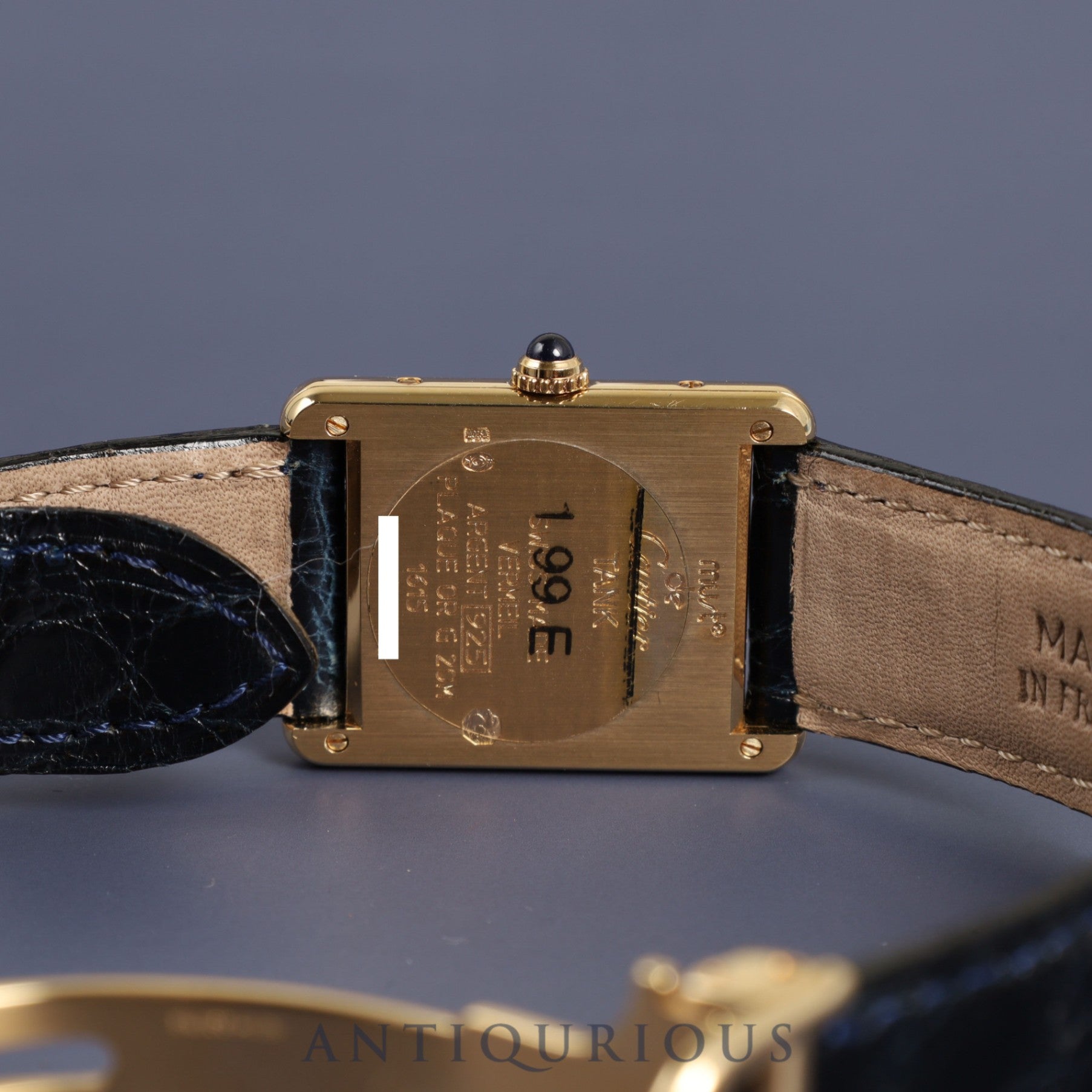 Cartier Must Tank LM 1615 Quartz Cal.90 SV925 Genuine leather strap Genuine D buckle (GP) Opalan dial Overhauled