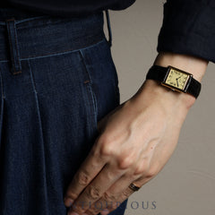Cartier Must Tank LM Manual winding Cal.78-1 SV925 Leather Genuine buckle (GP) Ivory Roman dial Overhauled