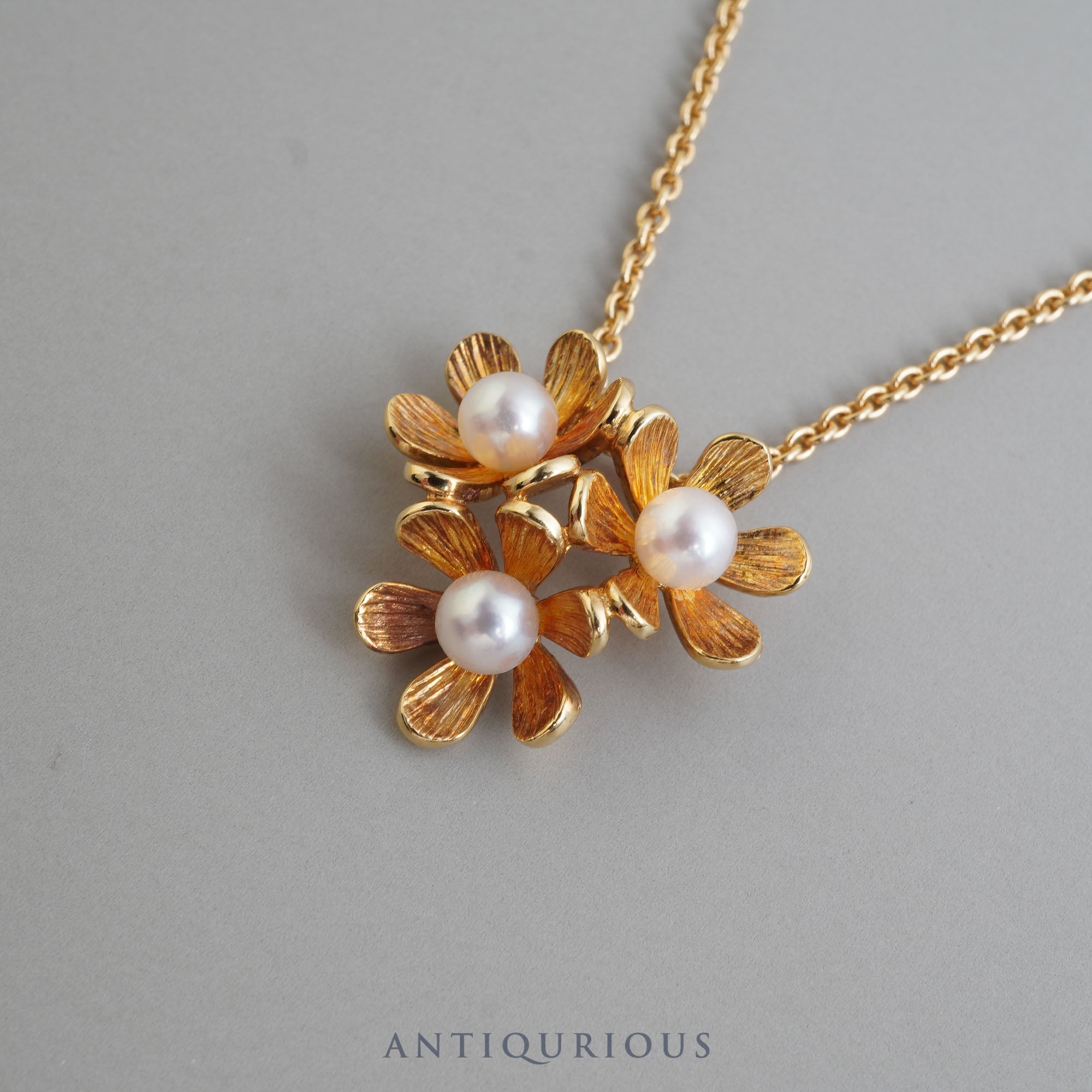 MIKIMOTO Necklace Pearl Flower Pearl