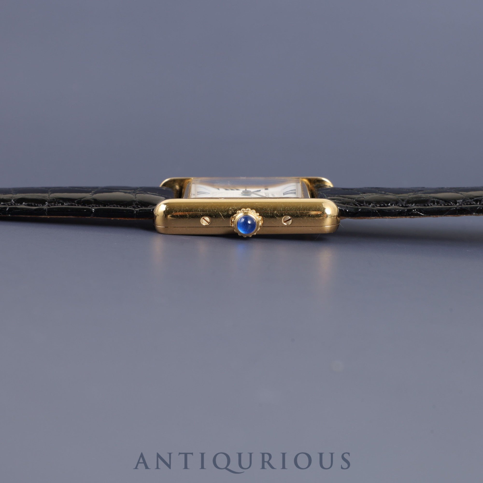 CARTIER カルティエ MUST TANK SM マストタンク SM W1009654 / 1613 クォーツ Cal.057 SV925 純正Dバックル（GP） 飛びローマCC文字盤 1980年代半ば～1994年 オーバーホール済み