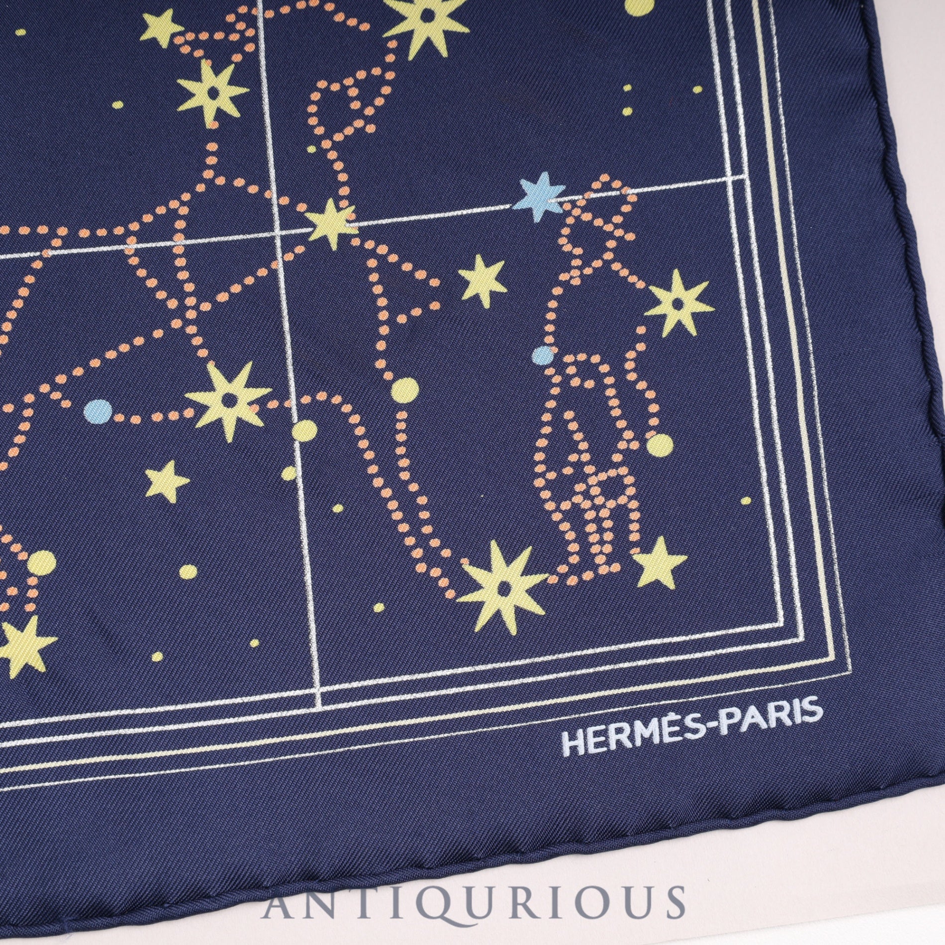 Hermes scarf Carre 45 Constellation Navy Box