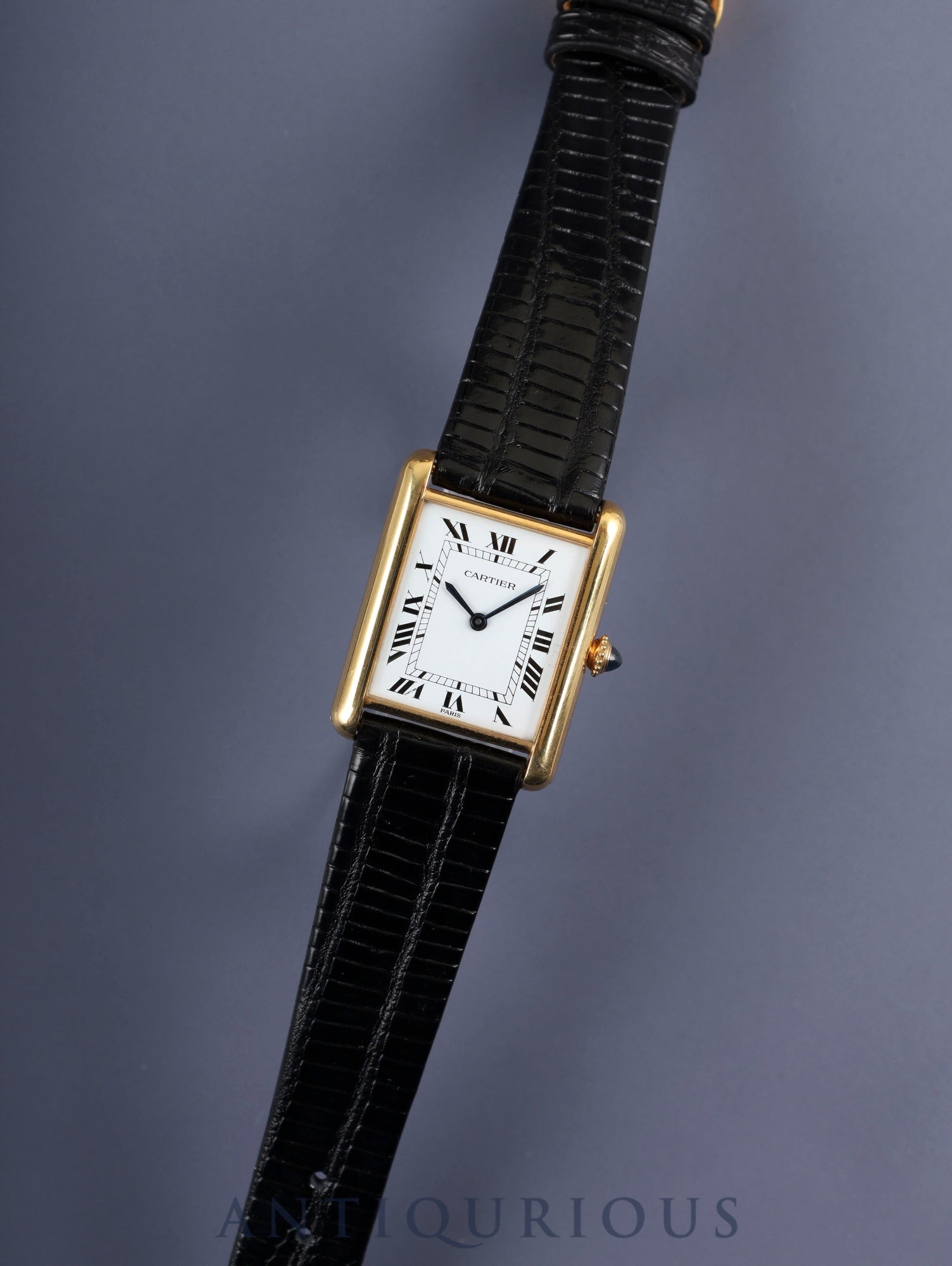 カルティエ タンクルイカルティエ LM 7808 手巻き Cal.ETA2512-1 / 78-1 750YG  純正尾錠（GP）ホワイトローマンPARIS文字盤 保証書 オーバーホール済み