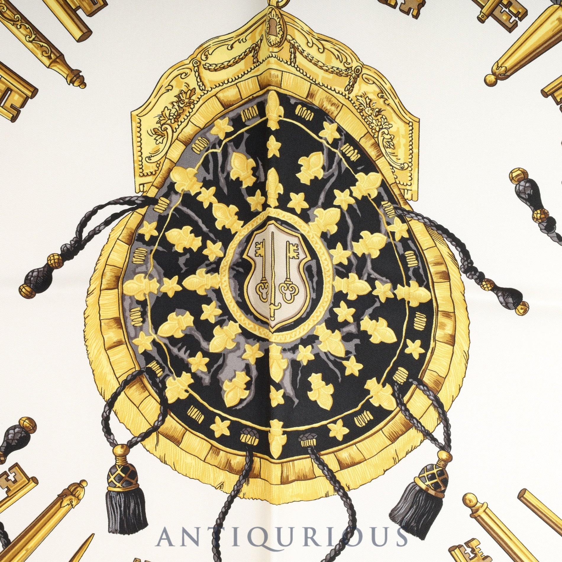 Hermes scarf Carré 90 LES CLES key box SILK100%