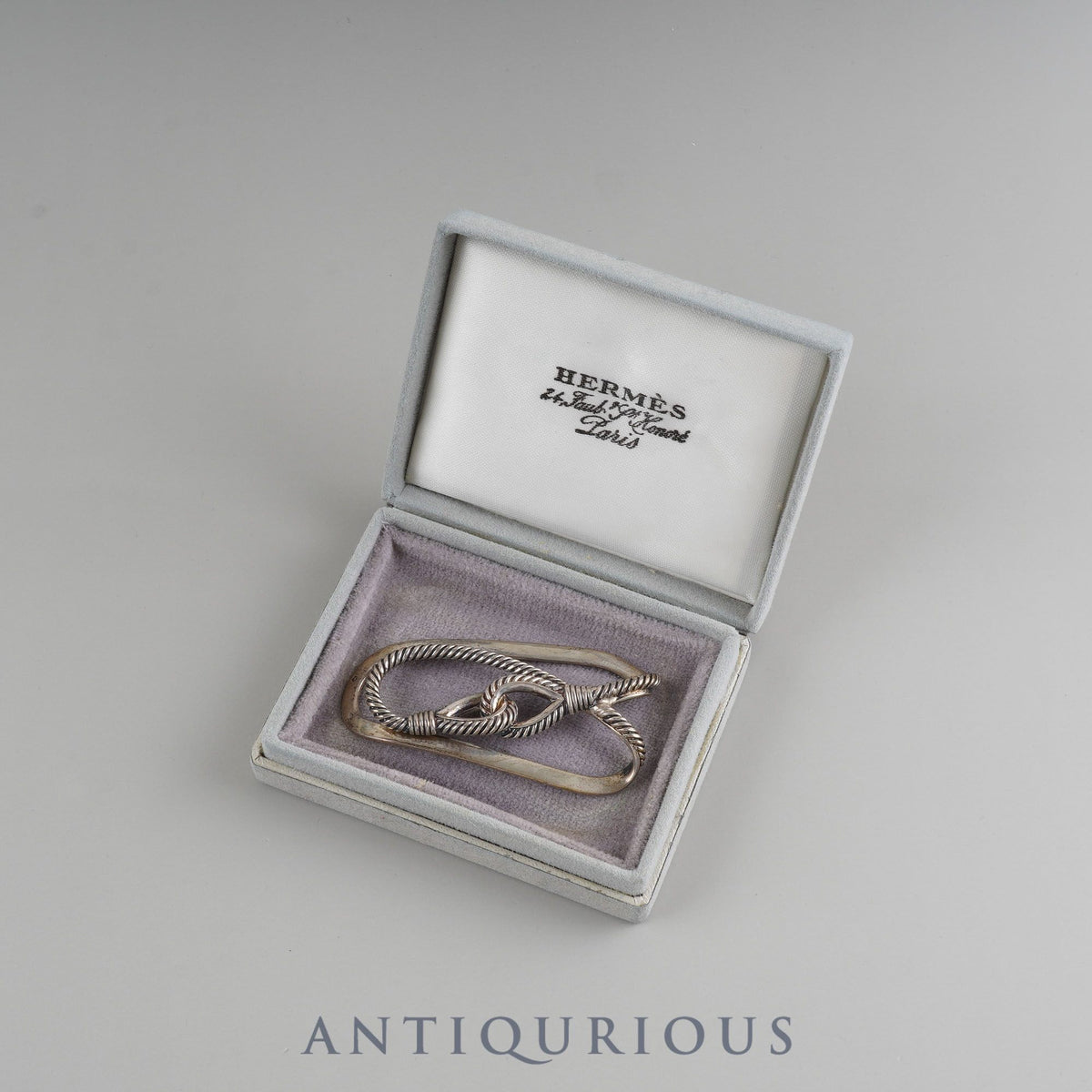 Hermes Money Clip Rope Motif SV800 Box Hallmark Crab