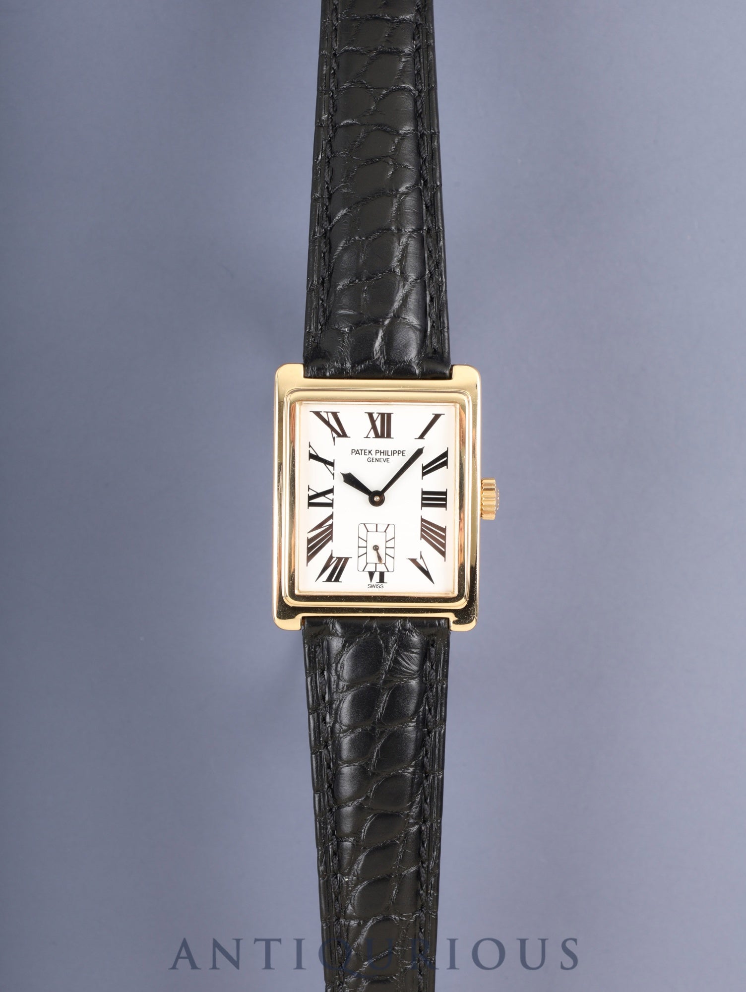 パテック・フィリップ ゴンドーロ 5010 手巻き Cal.215 750YG 革 純正尾錠（750YG）ホワイトローマン文字盤 箱 登録保証書  オーバーホール済み