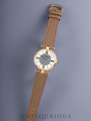 Cartier Must Vendome VLC LM 590003 Quartz Cal.90 SV925 Leather Genuine Pin Buckle (GP) Gray Dial with Roman Numerals (SWISS notation) Overhauled