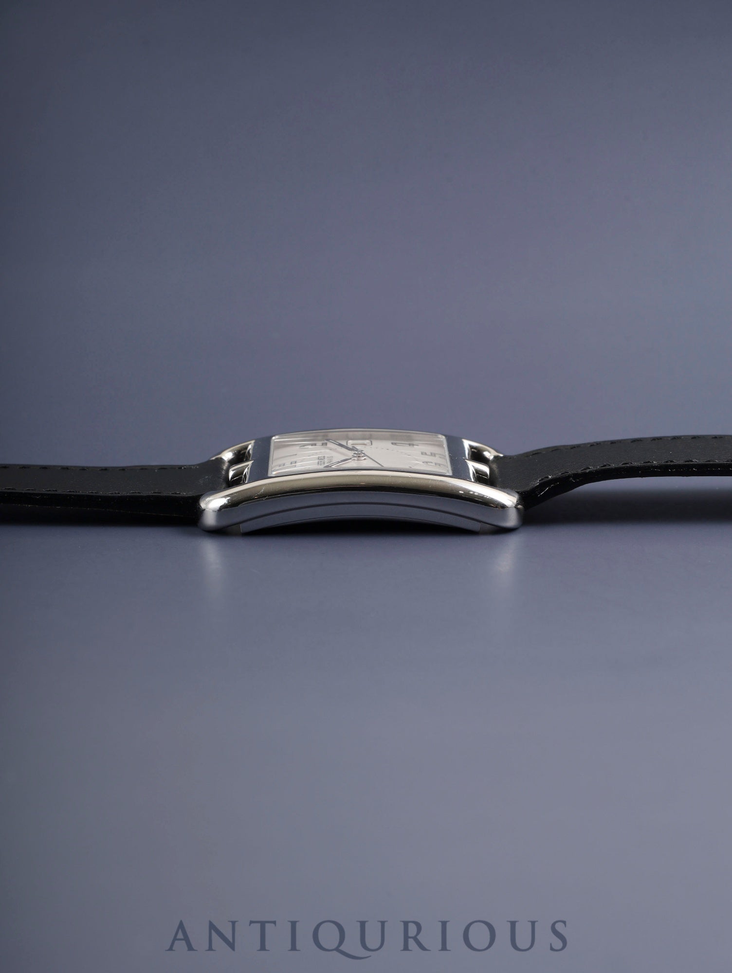 Hermes Cape Cod CC1.810 Quartz Cal.164111 Stainless Steel Leather Strap Original Buckle (Stainless Steel) Silver Arabic Dial Overhauled