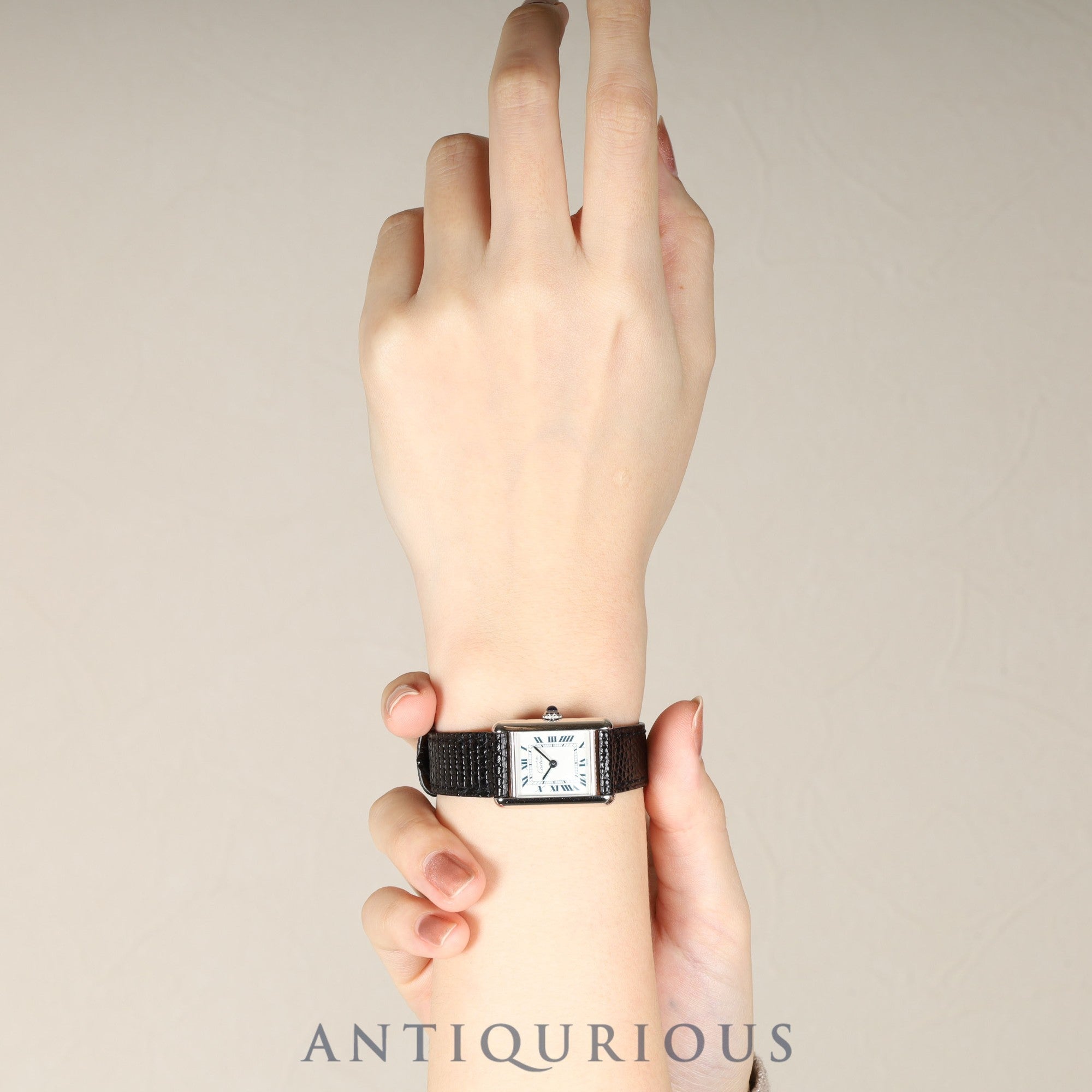 カルティエ マストタンク SM 6057002 クォーツ Cal.057 SV925 革 純正