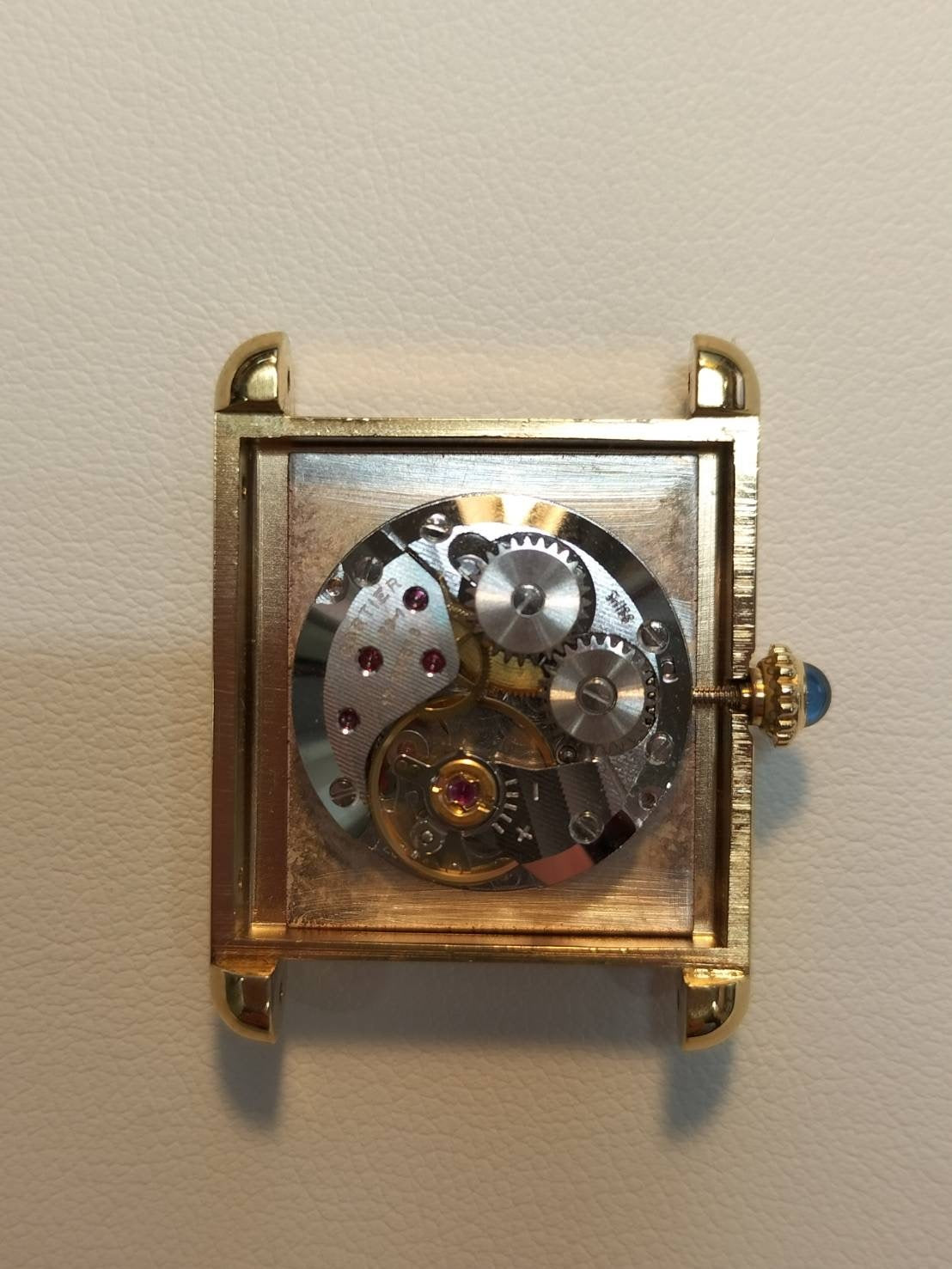 カルティエ マストタンク LM 手巻き Cal.78-1 SV925 革 純正ピンバックル（GP）ガーネットダイアル ボルドー文字盤（SWISS表記）オーバーホール済み