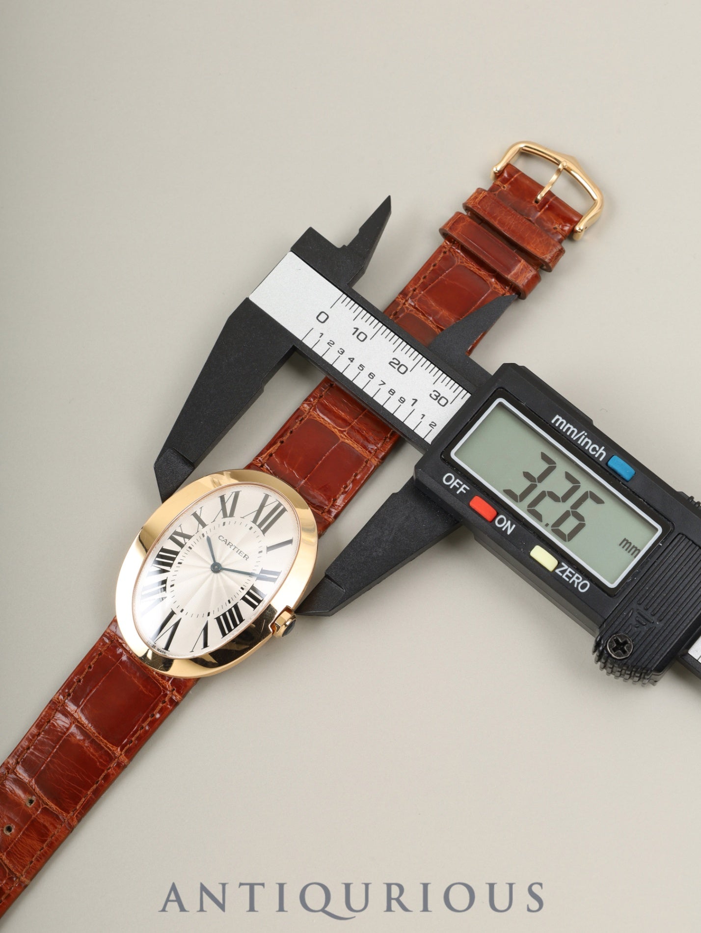 カルティエ ベニュワール LM W8000002 / 3033 手巻き Cal.430MC AU750 純正革ベルト 純正ピンバックル（AU750） ホワイトローマン文字盤 保証書（2012年）冊子 オーバーホール済み