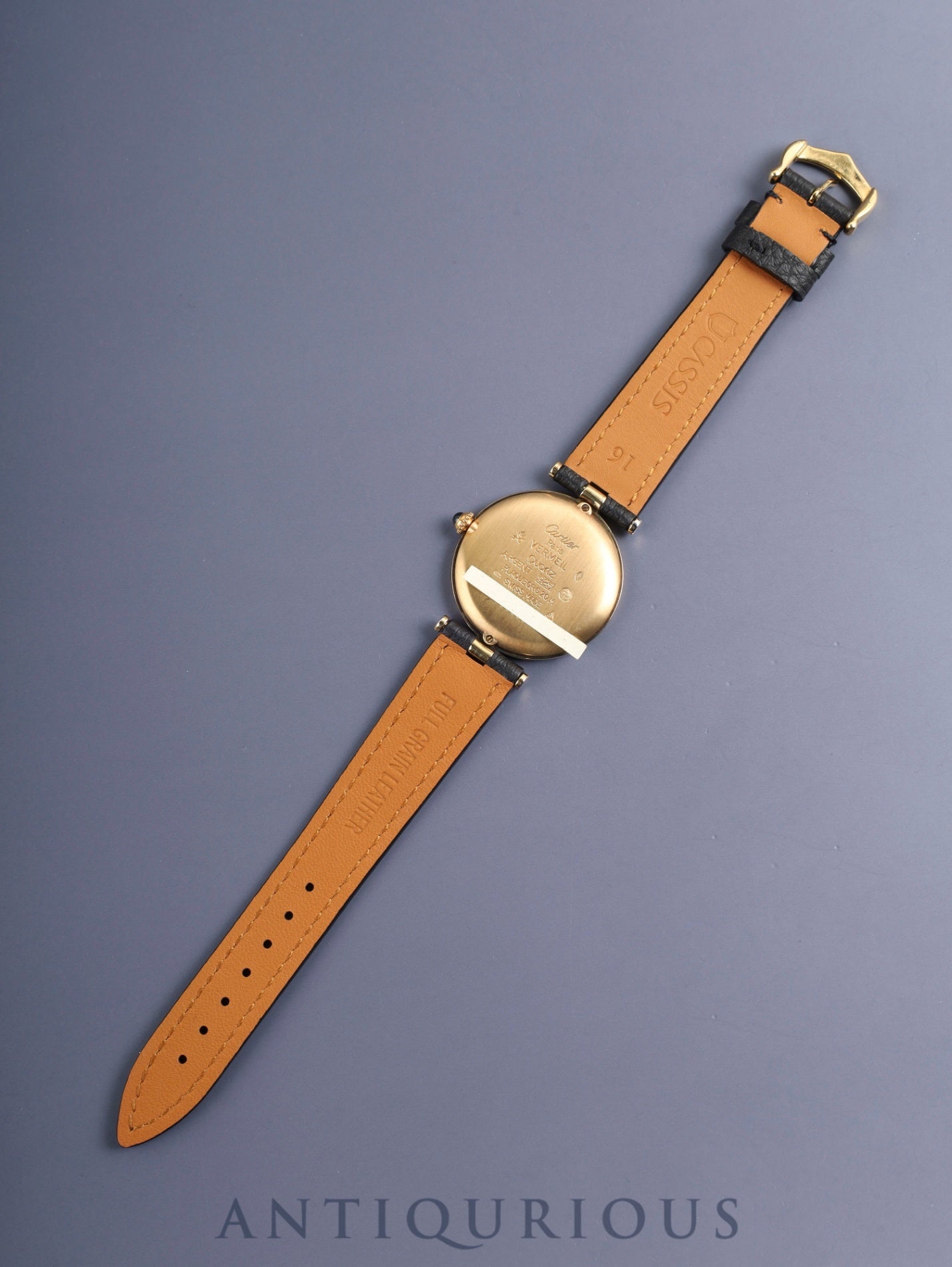 カルティエ マスト  ヴァンドーム VLC LM 590003 クォーツ Cal.90 SV925 革 純正ピンバックル（GP）アラビア文字盤（SWISS表記）オーバーホール済み