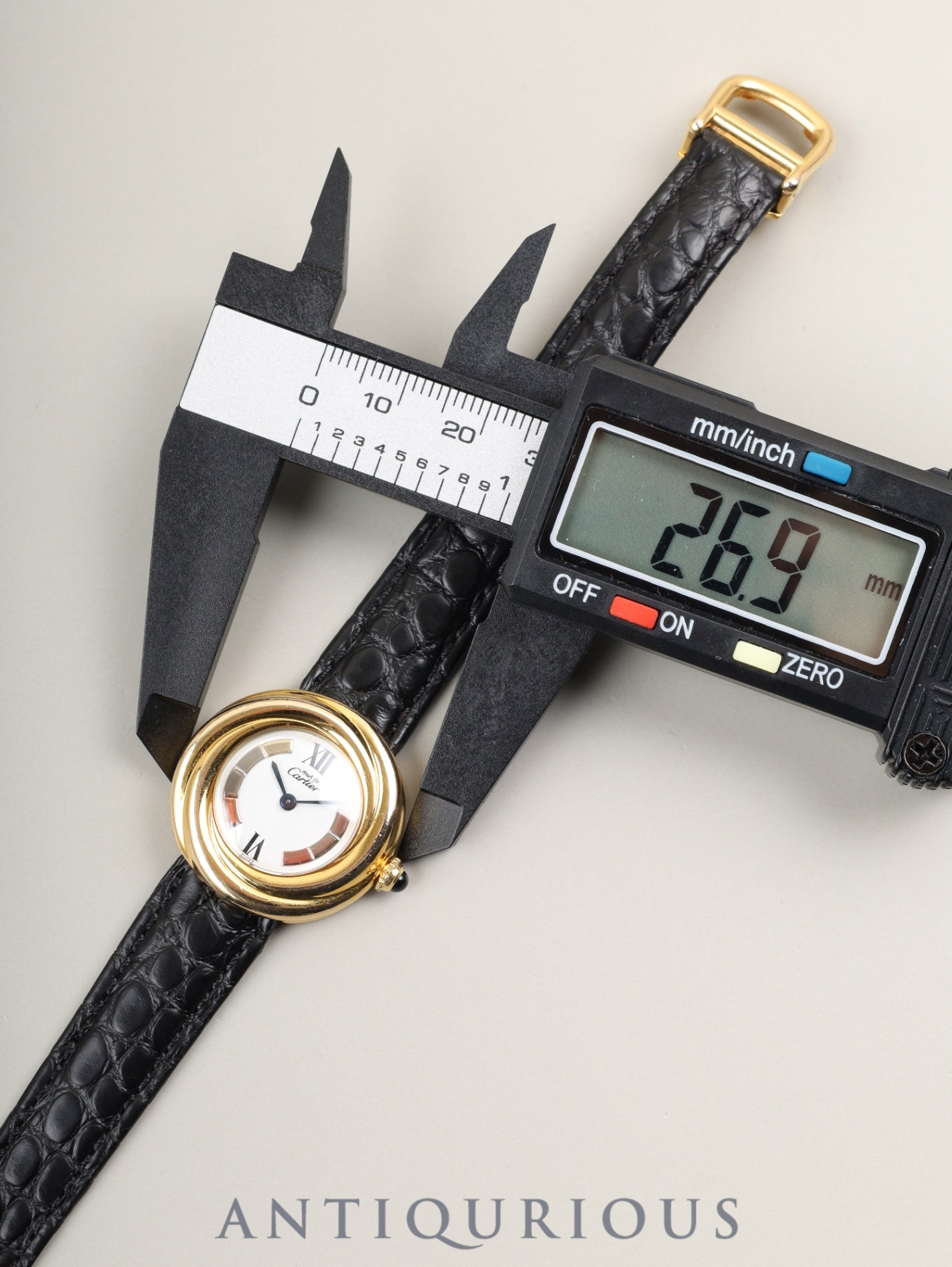 カルティエ マストトリニティ W1010744 / 2735 クォーツ Cal.- SV925 革 純正Dバックル（GP）サイドトリニティ文字盤 オーバーホール済み