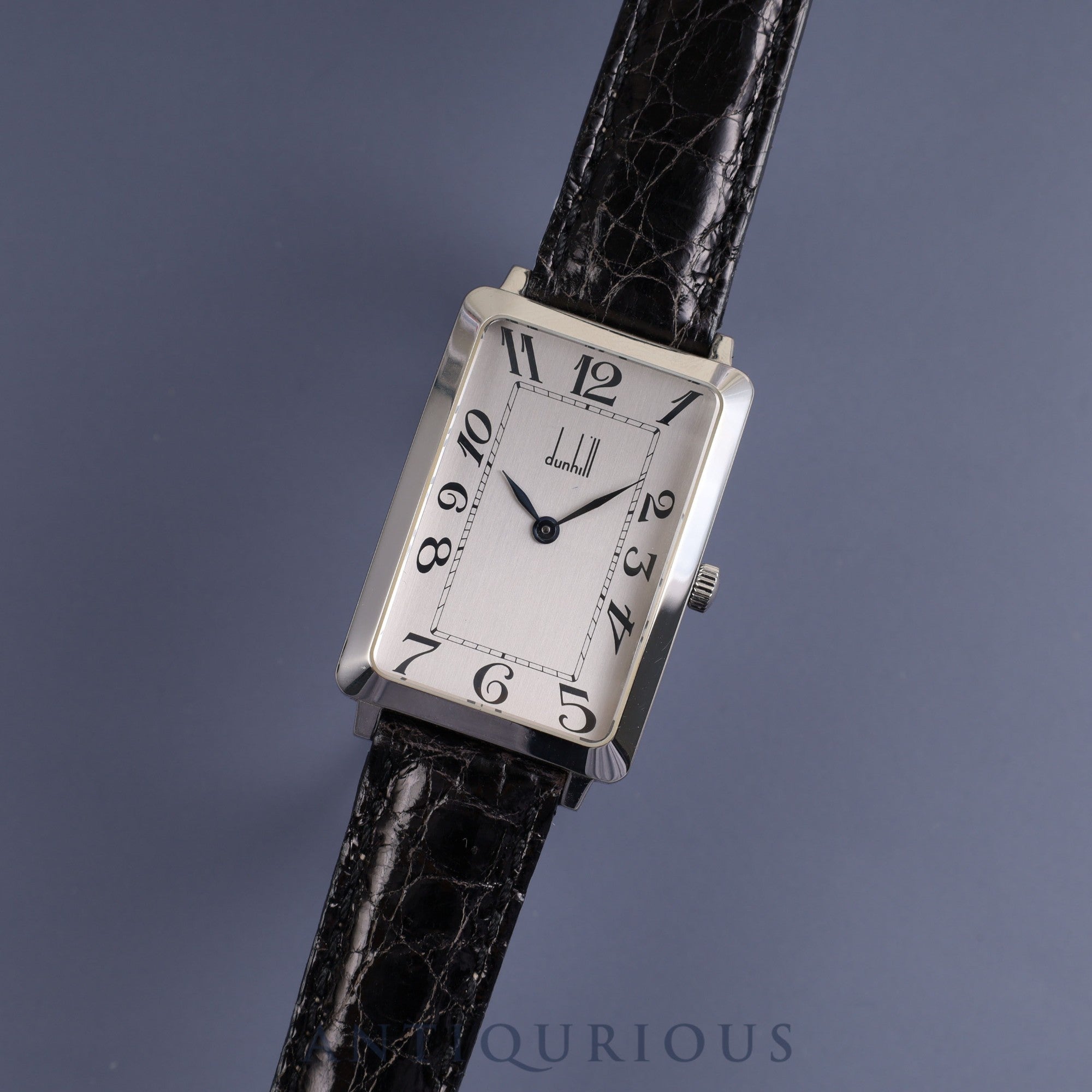 DUNHILL CENTENARY Hand-wound SS Leather Silver Dial Overhauled