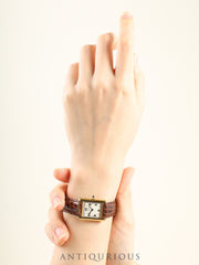 カルティエ マストタンク SM 5057001 クォーツ Cal.057  SV925 革  純正Dバックル（GP）飛びアラビアCC文字盤（SWISS表記） 箱 保証書 オーバーホール済み