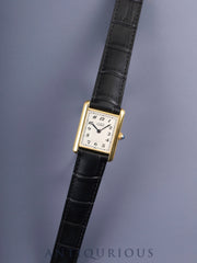 カルティエ マストタンク LM 590005 クォーツ Cal.90 SV925 革 純正Dバックル（GP） アラビア文字盤（SWISS表記） オーバーホール済み 新品仕上げ済み