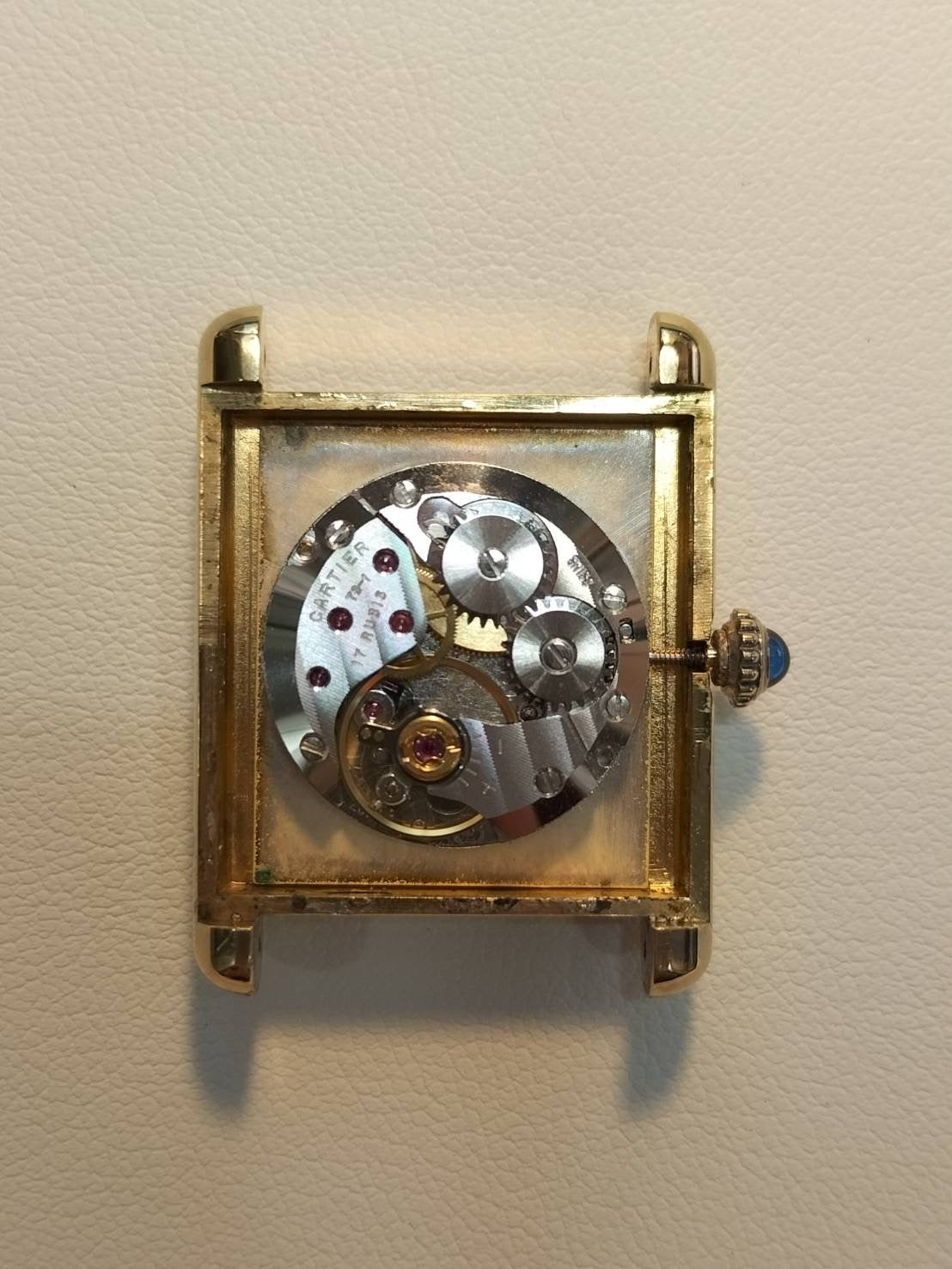 カルティエ マストタンク LM 手巻き Cal.78-1 SV925 革 純正尾錠（GP）アイボリーローマン文字盤（SWISS表記）オーバーホール済み