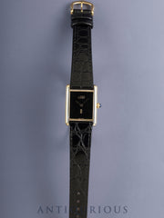 Cartier Must Tank LM Hand-wound SV925 Leather Genuine Pin Buckle (GP) Onyx Dial (SWISS MADE marking) Box Manual With genuine leather strap Complete service completed at Cartier boutique