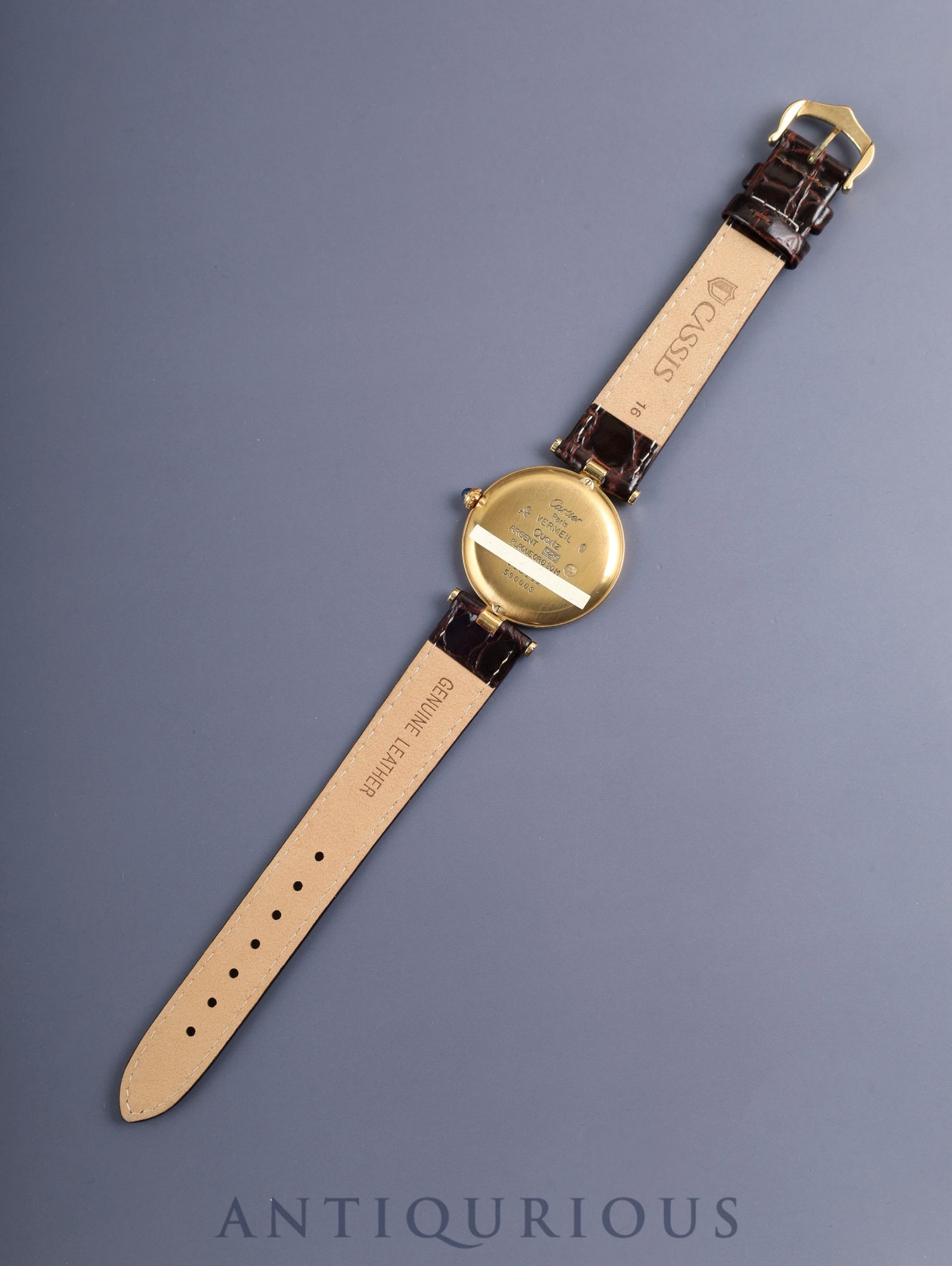 カルティエ マスト ヴァンドーム VLC LM 590003 クォーツ Cal.90 SV925 革 純正ピンバックル（GP） フロントトリニティ文字盤（SWISS表記） オーバーホール済み