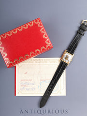 Cartier Must Tank LM 6 81006 Quartz SV925 Leather Original pin buckle (GP) Front Trinity dial (SWISS表記) Box, booklet, warranty (1995) Complete service completed at Cartier boutique