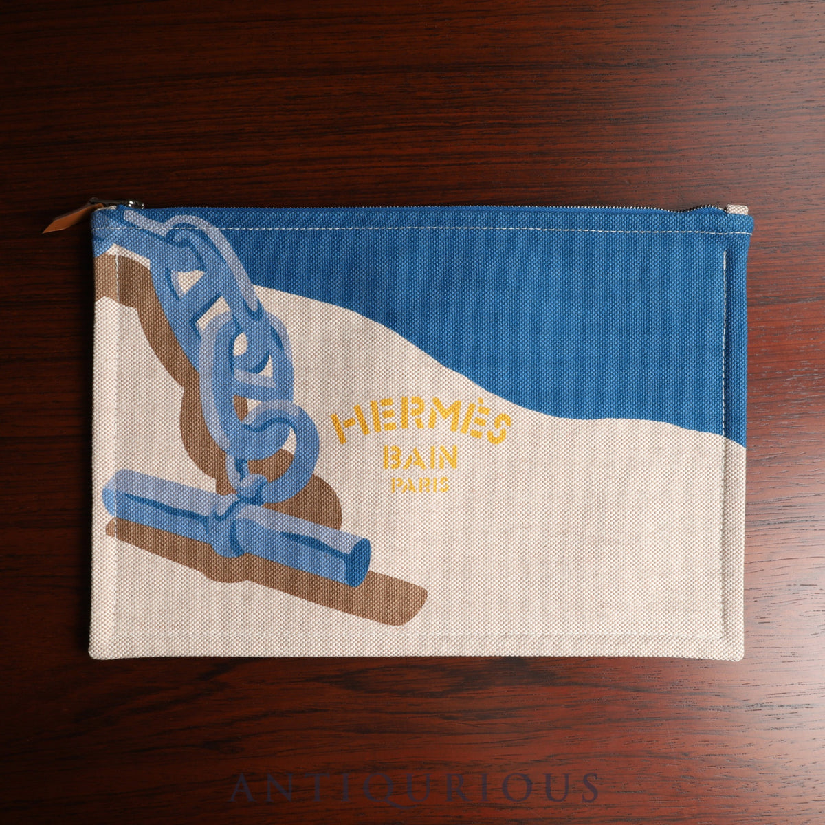 Hermès New Yachting GM Pouch, 100% Cotton