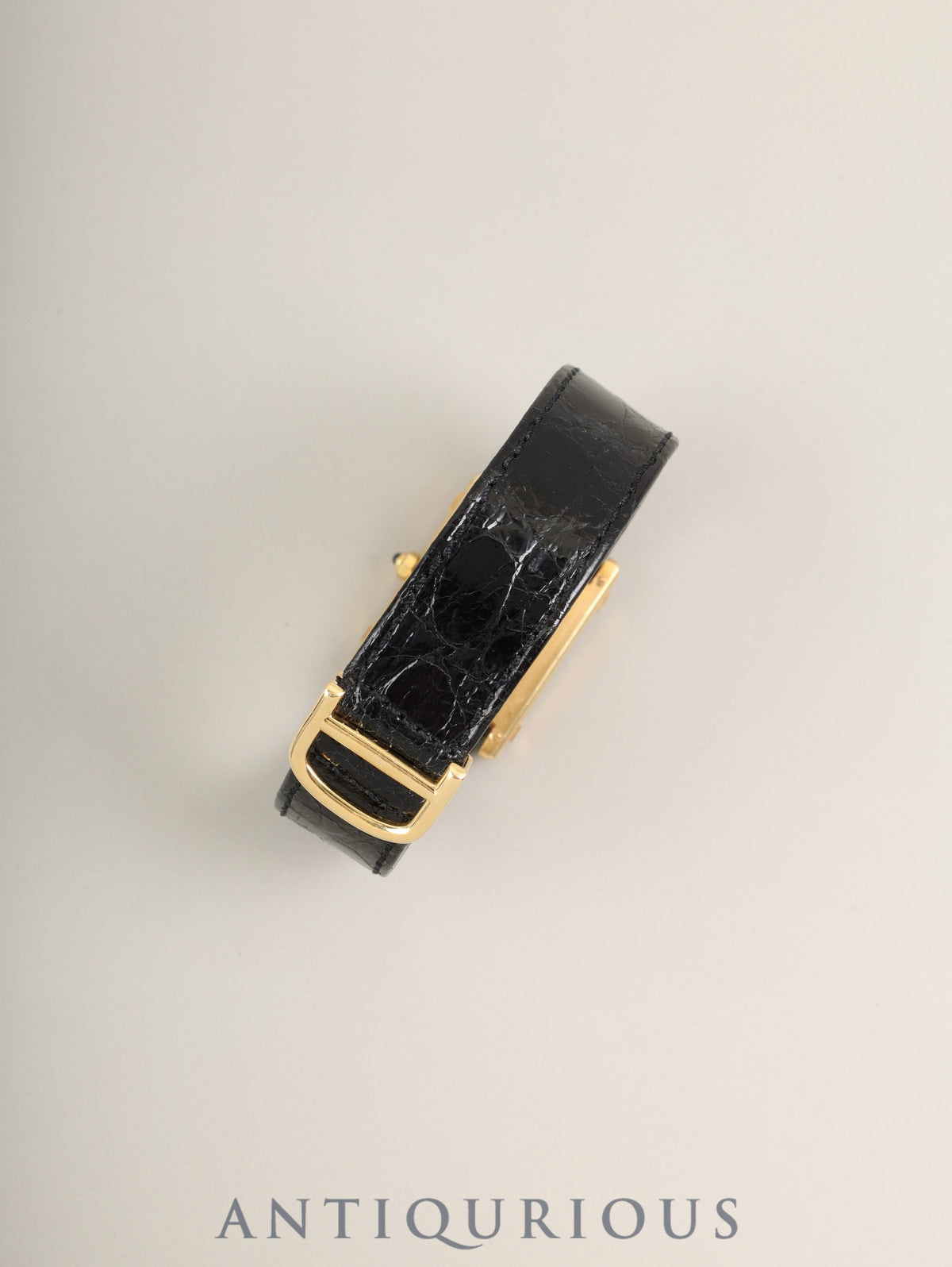カルティエ タンク シノワ LM 3726552 / 81051クォーツ Cal.81 750YG 純正革ベルト 純正Dバックル（750YG） ホワイトローマン文字盤（SWISS表記） 箱 冊子 保証書（1986年）オーバーホール済み
