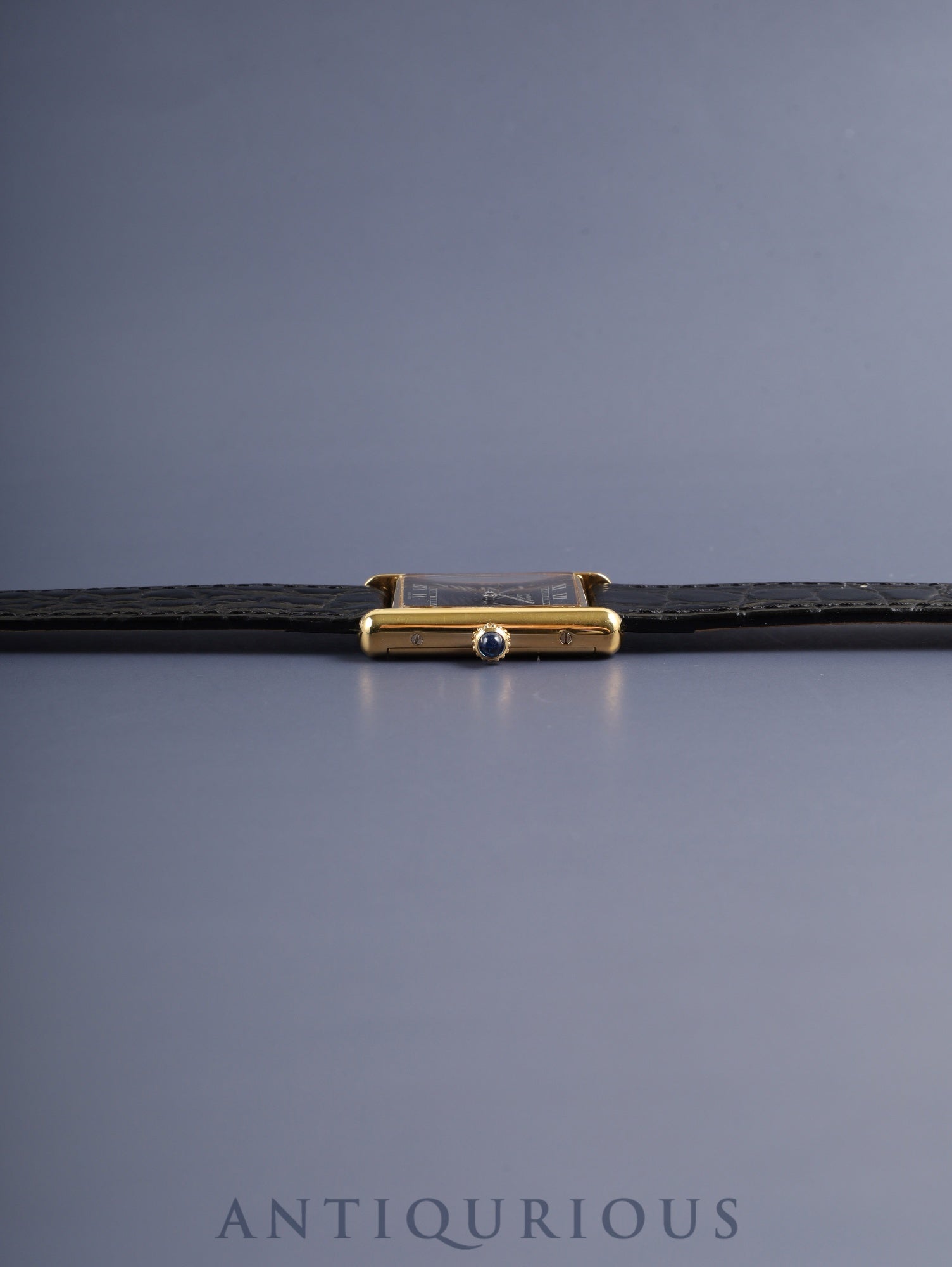 カルティエ マストタンク LM 手巻き Cal.78-1 SV925 革 純正ピンバックル（GP） ブラックローマン文字盤（SWISS MADE表記）新品仕上げ済み カルティエブティックにてコンプリートサービス済み
