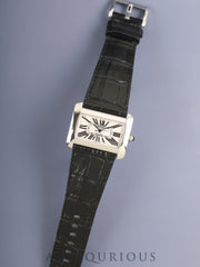Cartier Tank Divan LM W6300755 / 2612 Automatic Cal.381A (ETA2000-1) SS Leather Original Pin Buckle (SS) Silver Guilloché Dial (SWISS MADE) Overhauled