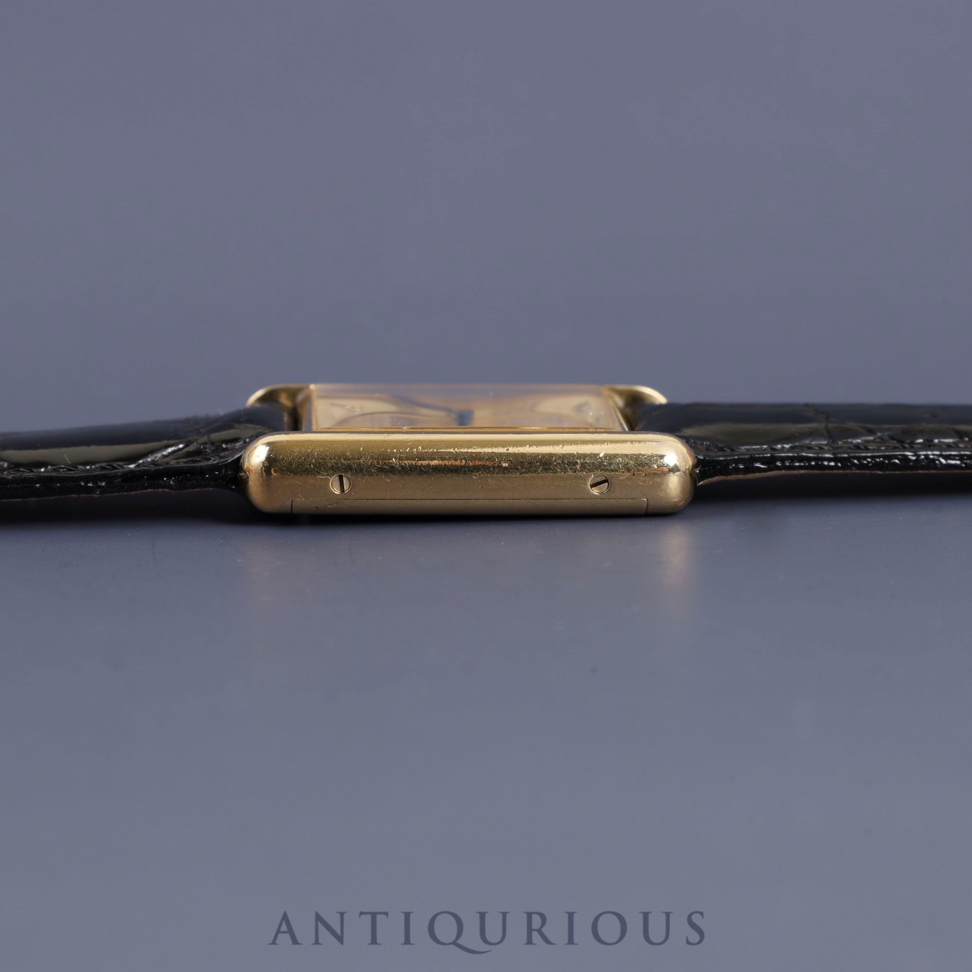 CARTIER カルティエ MUST TANK LM マストタンク LM 81974053 手巻き Cal.78-1 SV925 革 純正尾錠（GP）アイボリーローマン文字盤 1976年頃～1980年代初期頃 オーバーホール済み