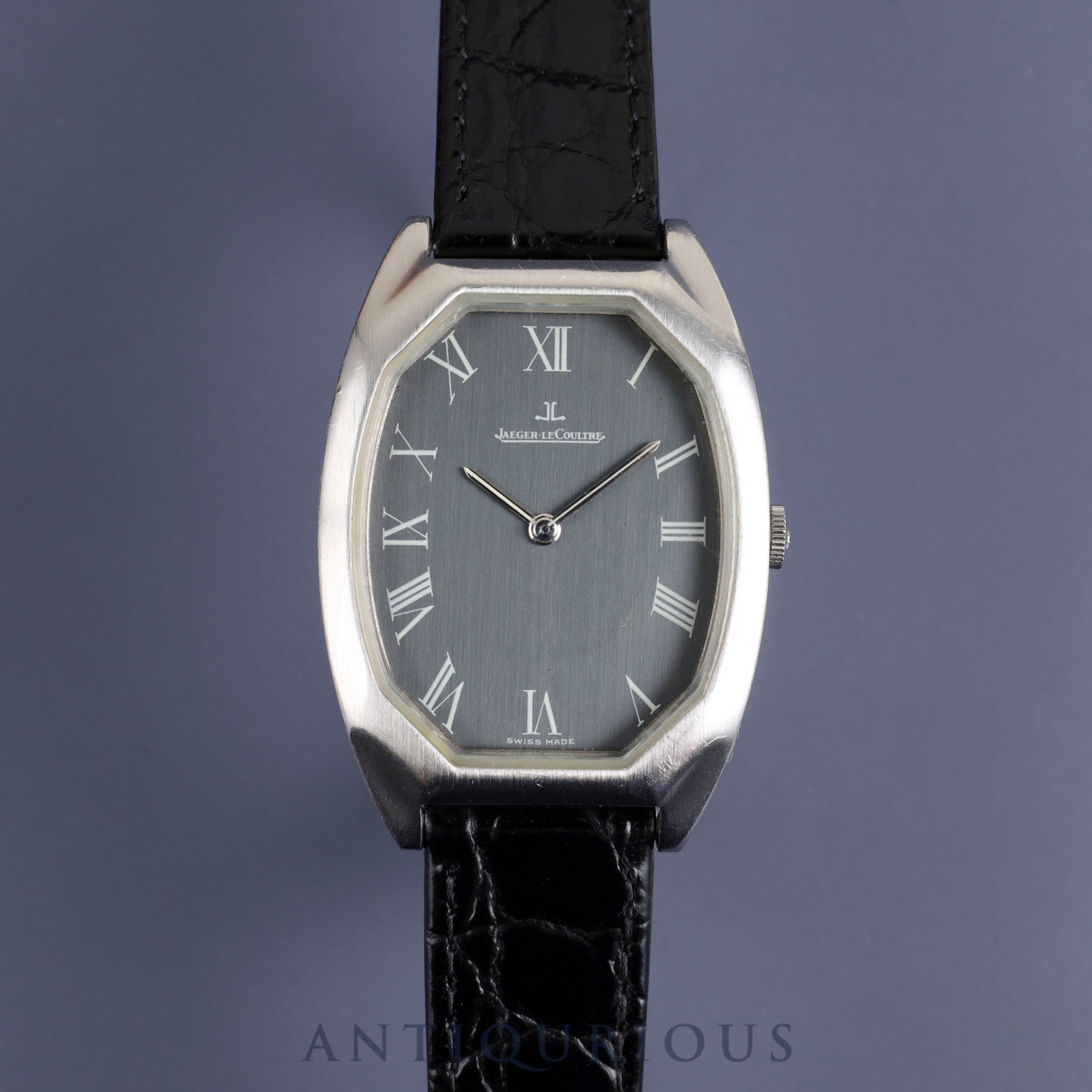 Jaeger-LeCoultre Vintage Tonneau 9114.42 Manual winding Cal.818/2 SS Leather Genuine buckle (SS) Black dial Overhauled