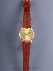 Rolex Cellini 3806 Manual Winding Cal.1601 Leather 750YG Original Pin Buckle (GP) Champagne Dial 42xxxx (1975) Box and Papers Overhauled