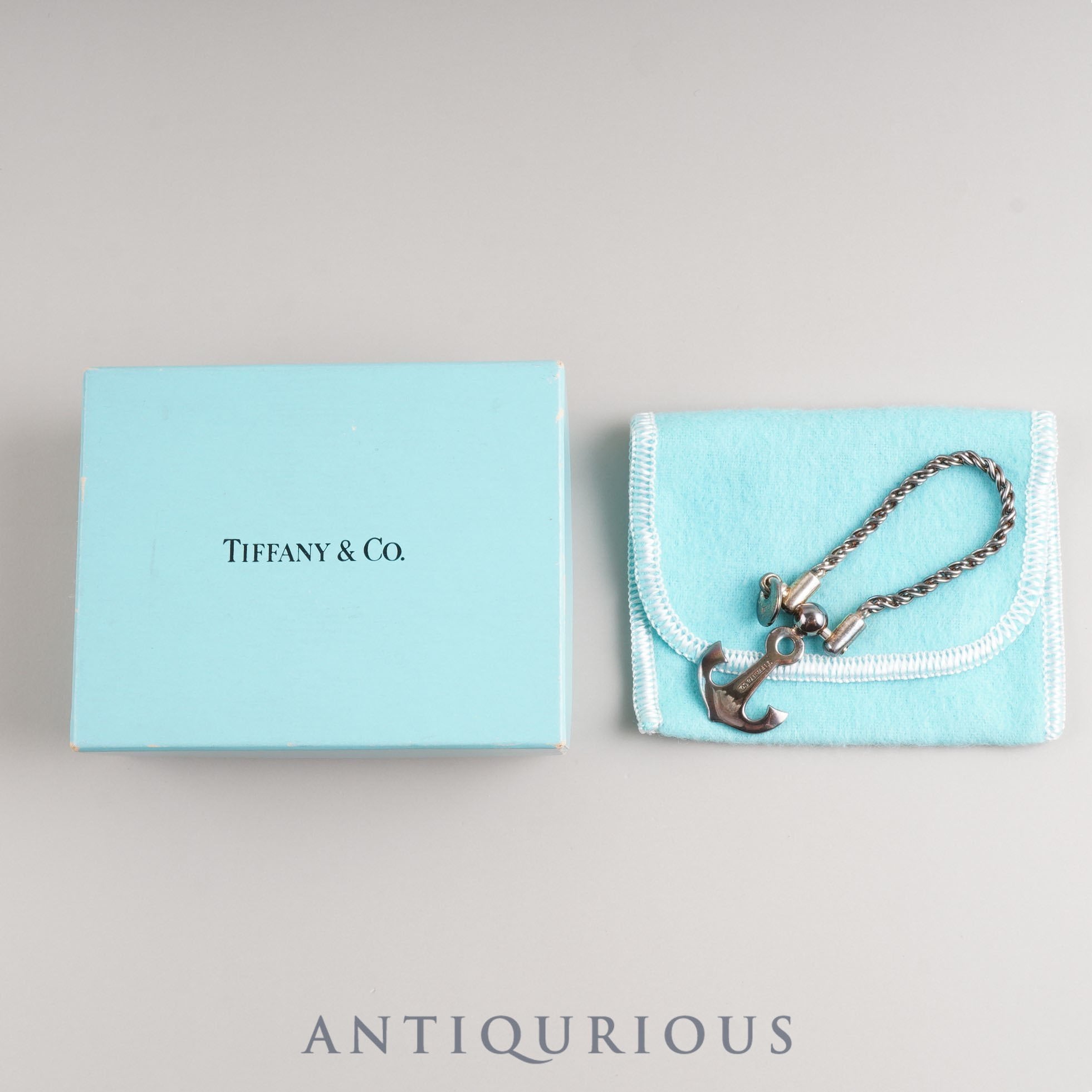 Tiffany Keychain Anchor SV925 Box Storage Bag