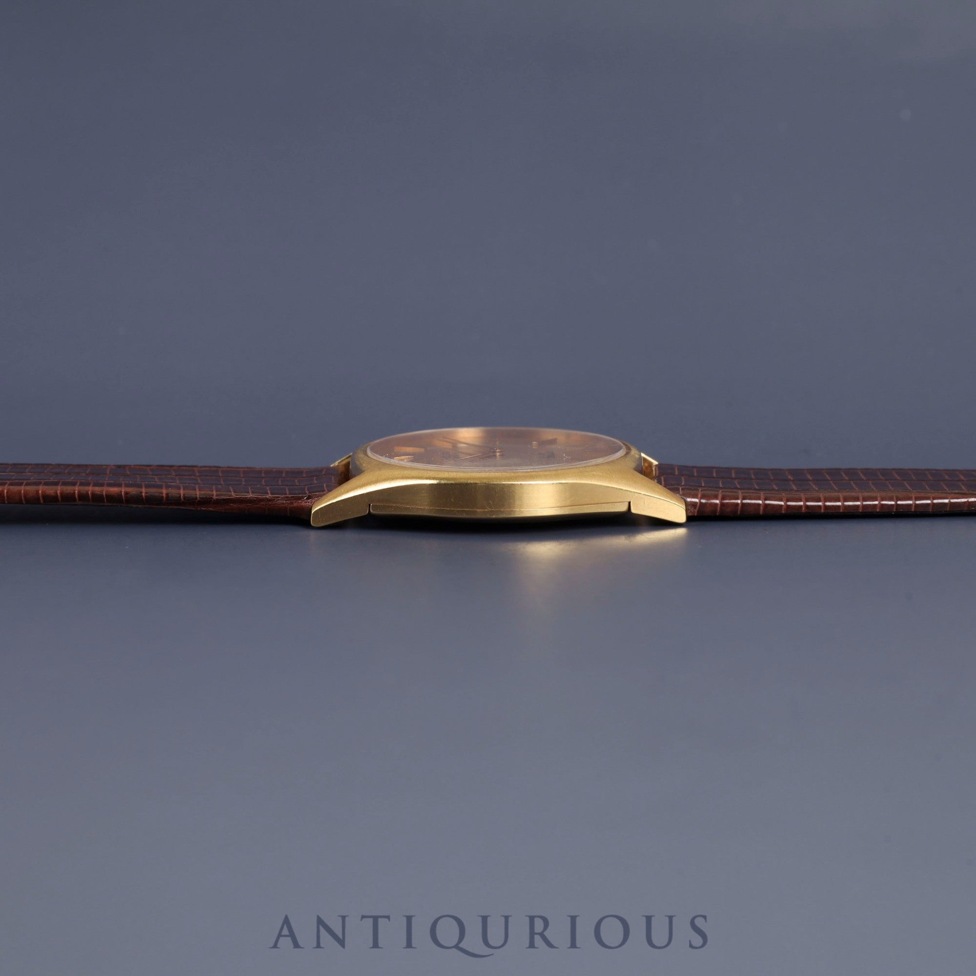 Rolex Cellini 3806 Manual winding Cal.1601 750 Leather Genuine buckle (GP) Gold dial No. 42 (1975) Overhauled