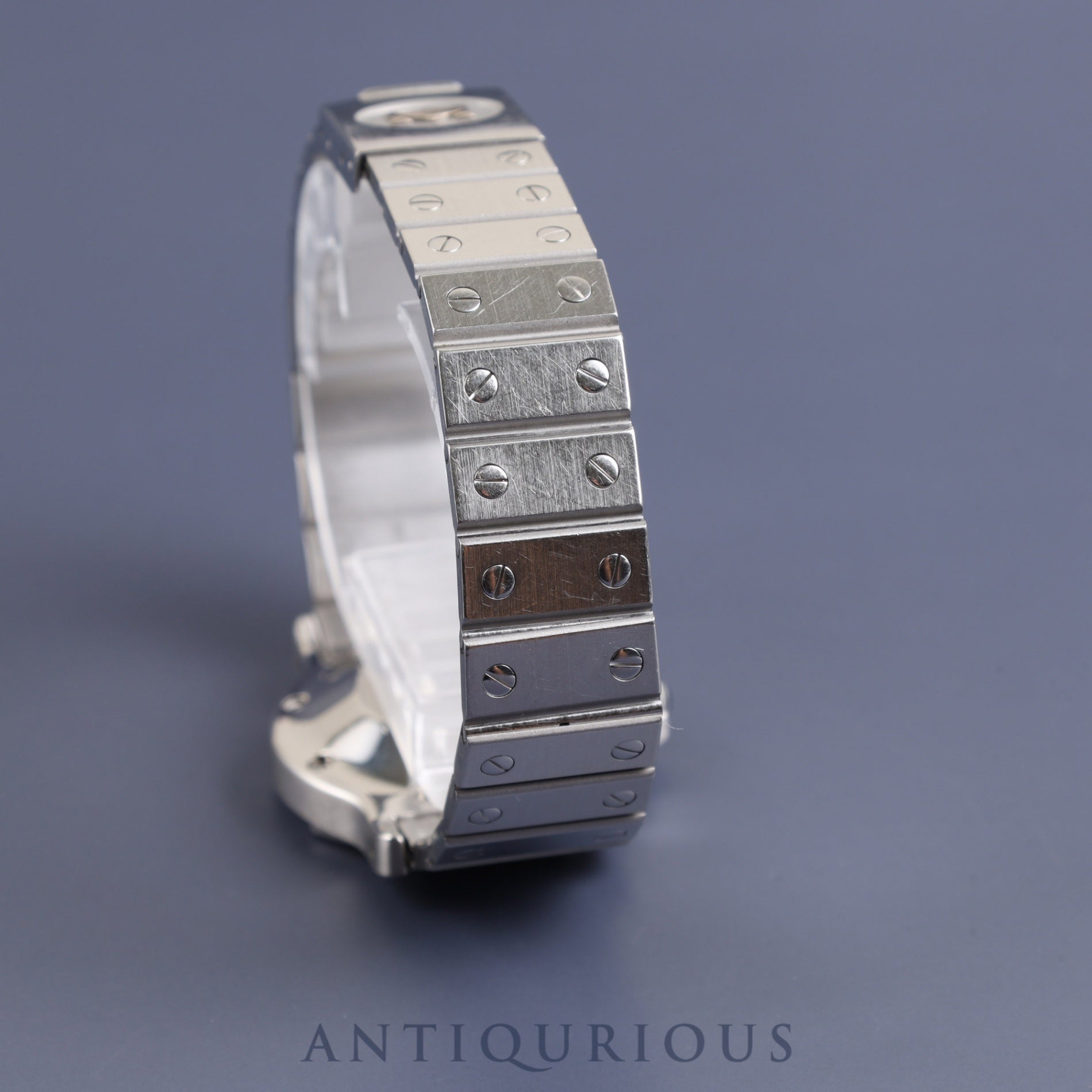 Cartier Santos Octagon LM 2965 Automatic SS SS White Roman Dial Box Warranty (no date) Complete service (full maintenance) completed at Cartier boutique