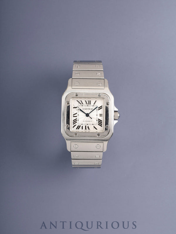 カルティエ サントス ガルベ LM W20055D6 / 2319 自動巻き Cal.C120 SS SS シルバーギョーシェローマン文字盤 オーバーホール済み