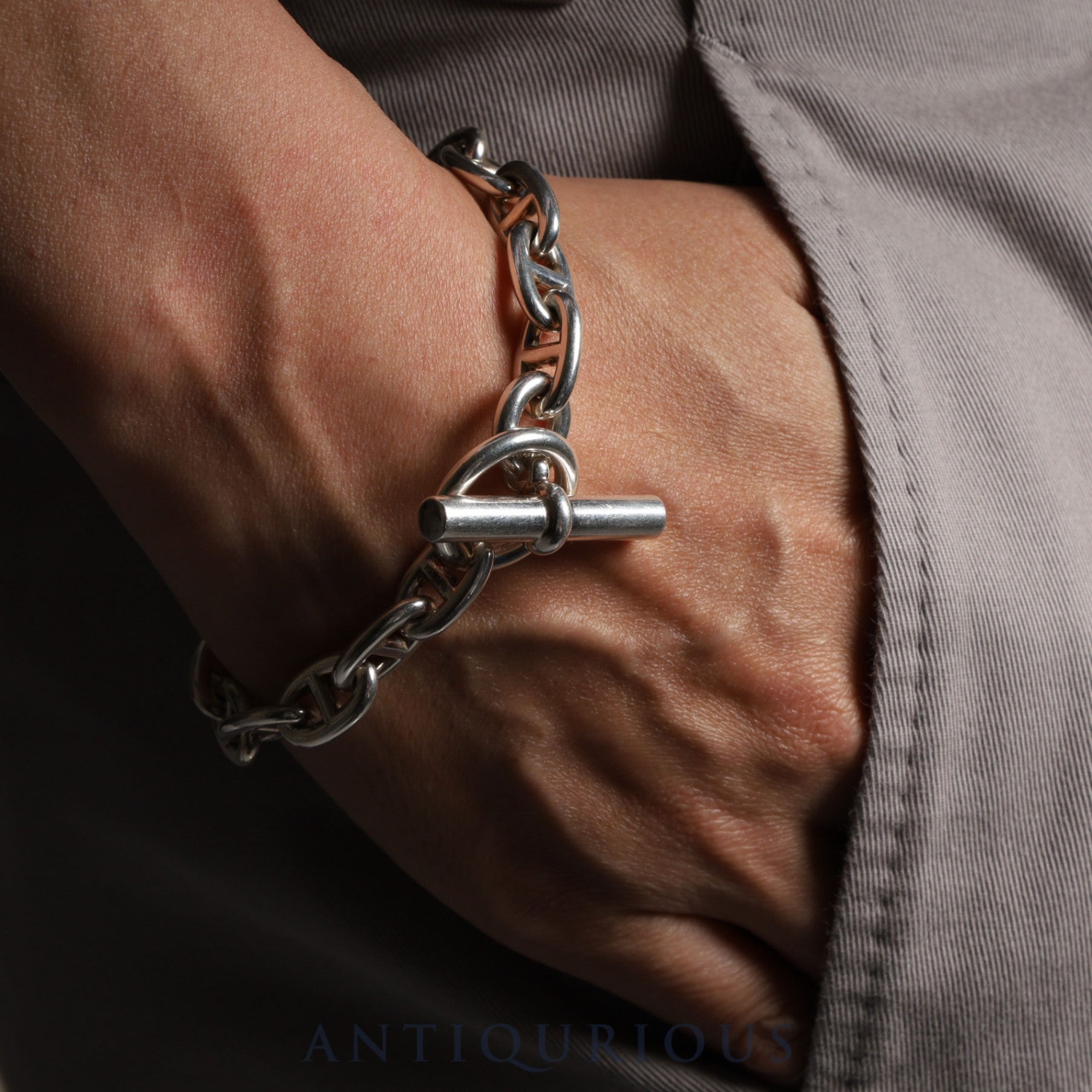 HERMES Hermes Bracelet Chaine d'Ancre MM 17 links