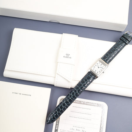 Jaeger-LeCoultre Reverso Classic 250.8.86 Manual Winding Cal.846/1 Leather Genuine Buckle (SS) Silver Arabic Dial (Case Back Engraved) Box, Case, Booklet, Warranty Card (1995) Overhauled