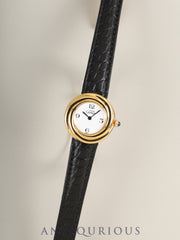 カルティエ マストトリニティ W1010844 / 2735 クォーツ Cal.157 SV925 革 純正Dバックル（GP）ホワイト飛びアラビア文字盤 オーバーホール済み