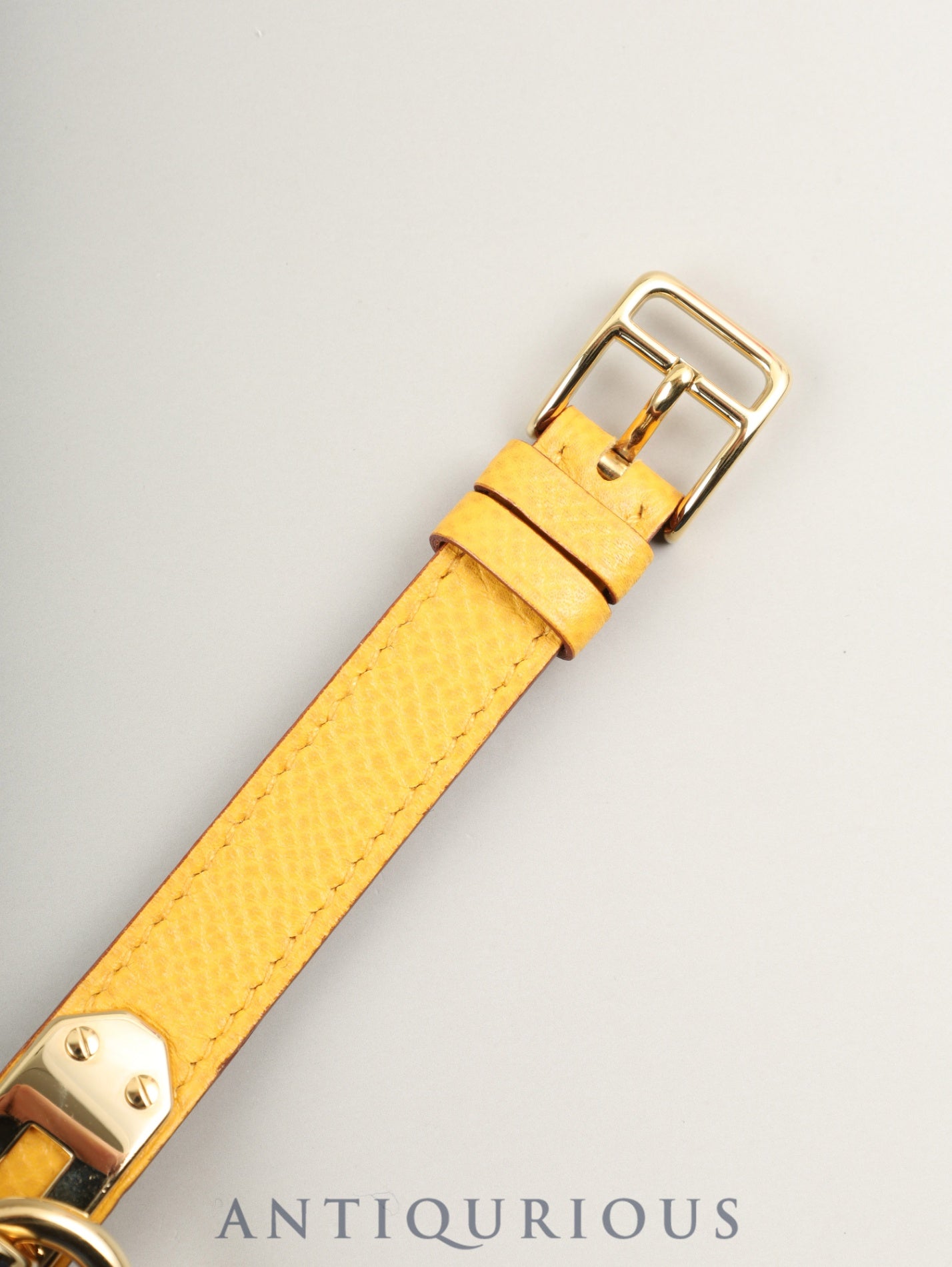 エルメス ケリーウォッチ KE1.210 クォーツ Cal.100.106 GP 純正革ベルト（□A刻印：1997年 ） 純正尾錠（GP） ホワイト文字盤 箱 ケース 冊子 保証書（2001年）オーバーホール済み