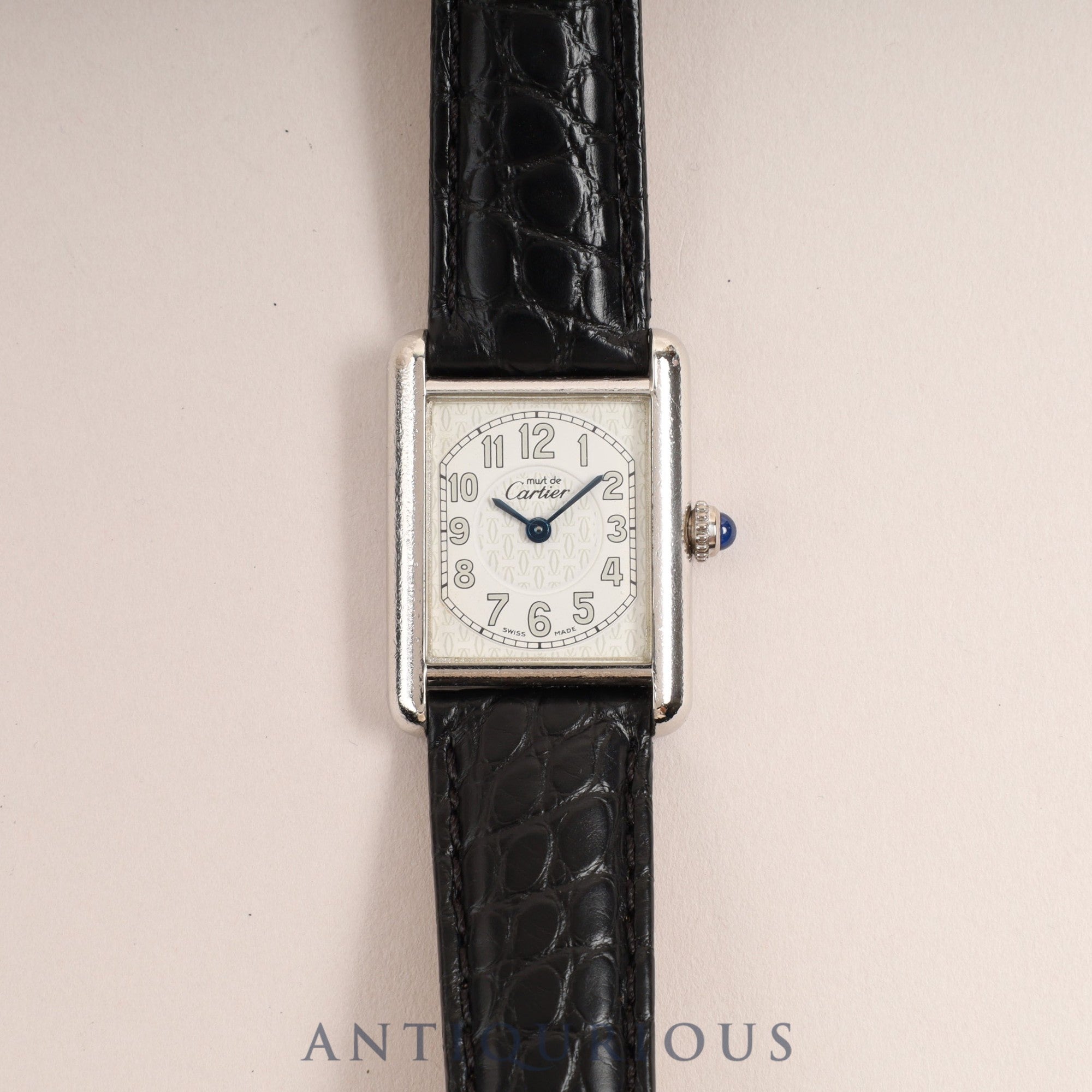 Cartier Must Tank MM QZ Telephone Dial Face