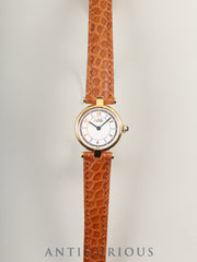 カルティエ マスト ヴァンドーム VLC SM W1009854 / 1851 クォーツ Cal.90 SV925 革 純正Dバックル（GP）アラビア文字盤 箱 オーバーホール済み