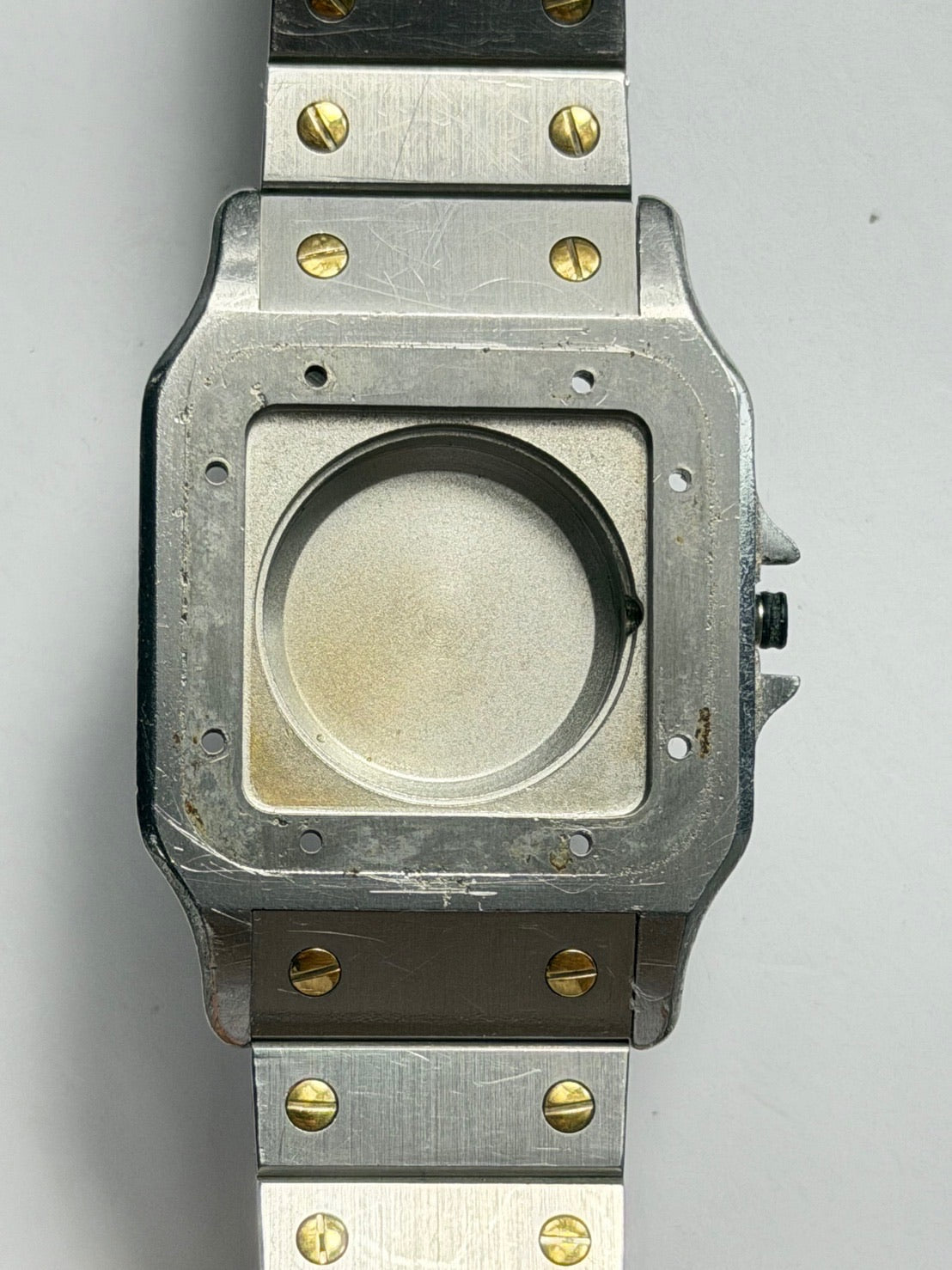 カルティエ サントス カレ LM 81036283 / 2961 自動巻き Cal.ETA2671 SS/YG SS/YG アイボリーローマン文字盤（SWISS表記） 保証書（1985年）オーバーホール済み