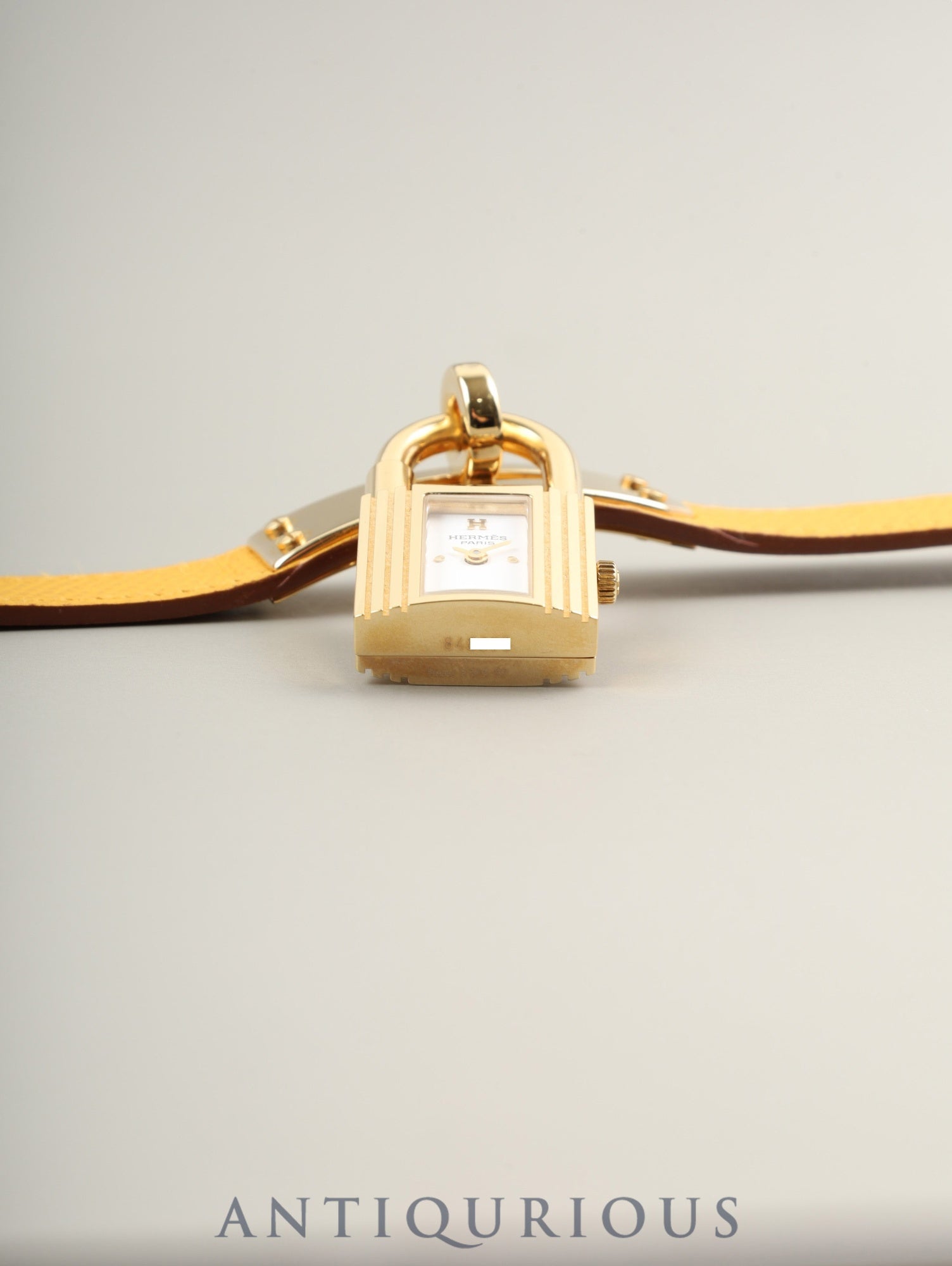 エルメス ケリーウォッチ KE1.210 クォーツ Cal.100.106 GP 純正革ベルト（□A刻印：1997年 ） 純正尾錠（GP） ホワイト文字盤 箱 ケース 冊子 保証書（2001年）オーバーホール済み