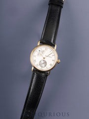 ティファニー クラシック パワーリザーブ スモールセコンド M263 手巻き Cal.ETA7001 K18 純正革ベルト 純正尾錠（GP）ホワイトローマン文字盤 オーバーホール済み